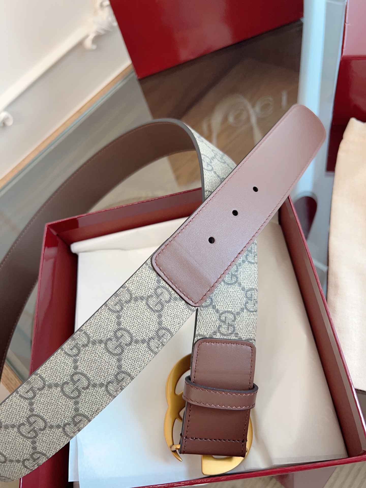 Gucci Basic Belt Cow Leather M-l