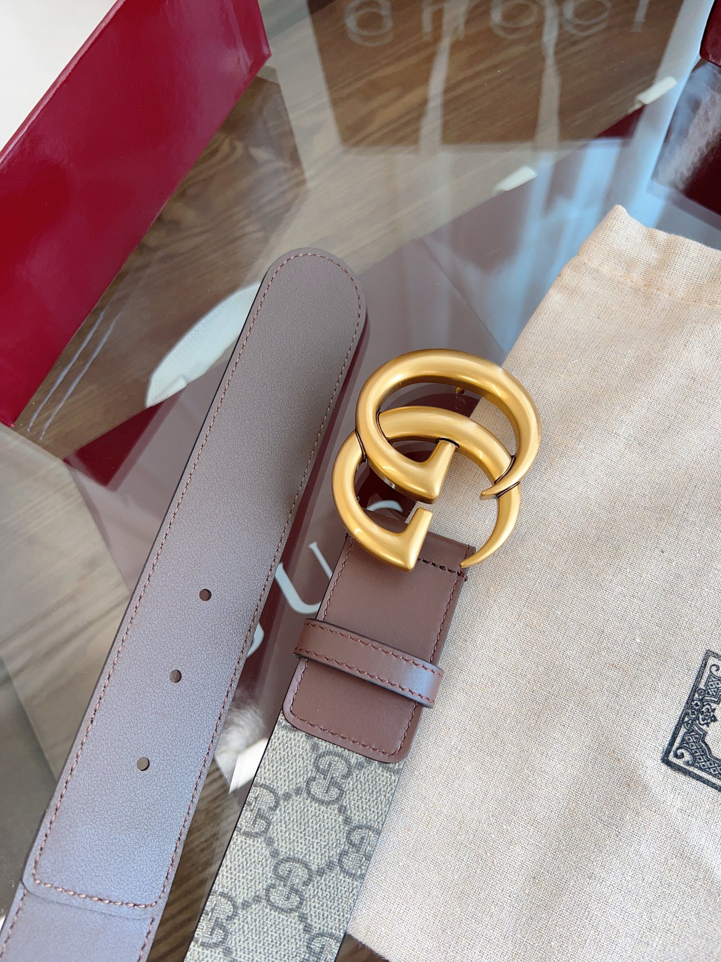Gucci Basic Belt Cow Leather M-l
