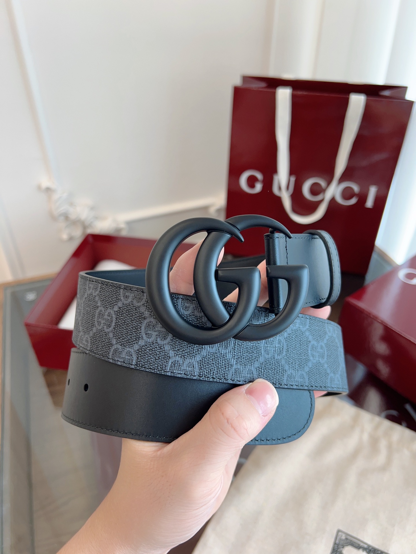 Gucci Basic Belt Cow Leather M-l