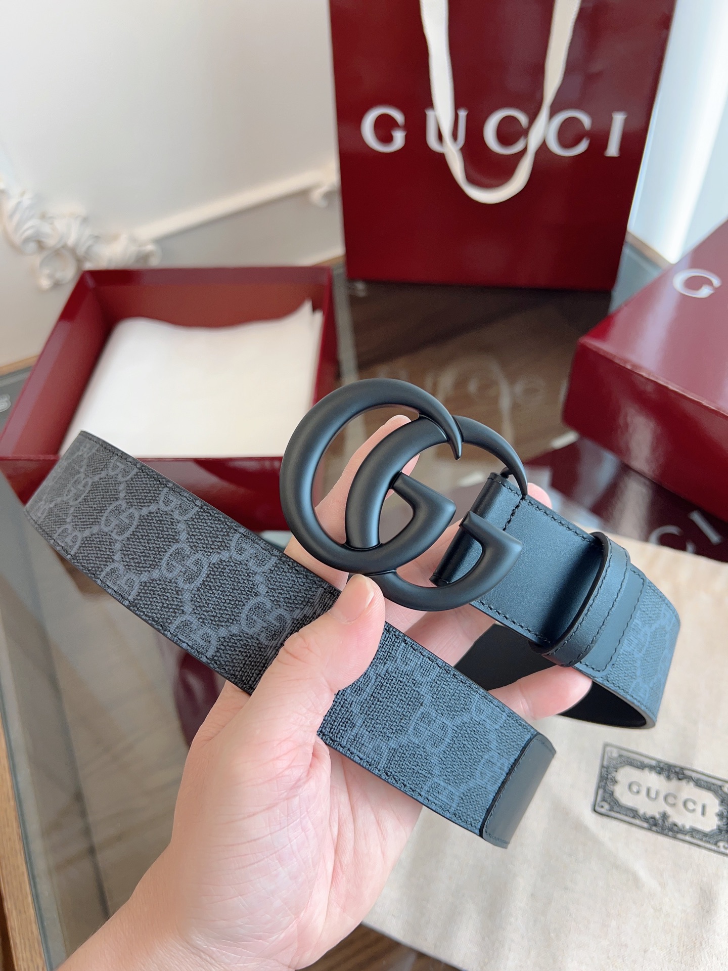 Gucci Basic Belt Cow Leather M-l