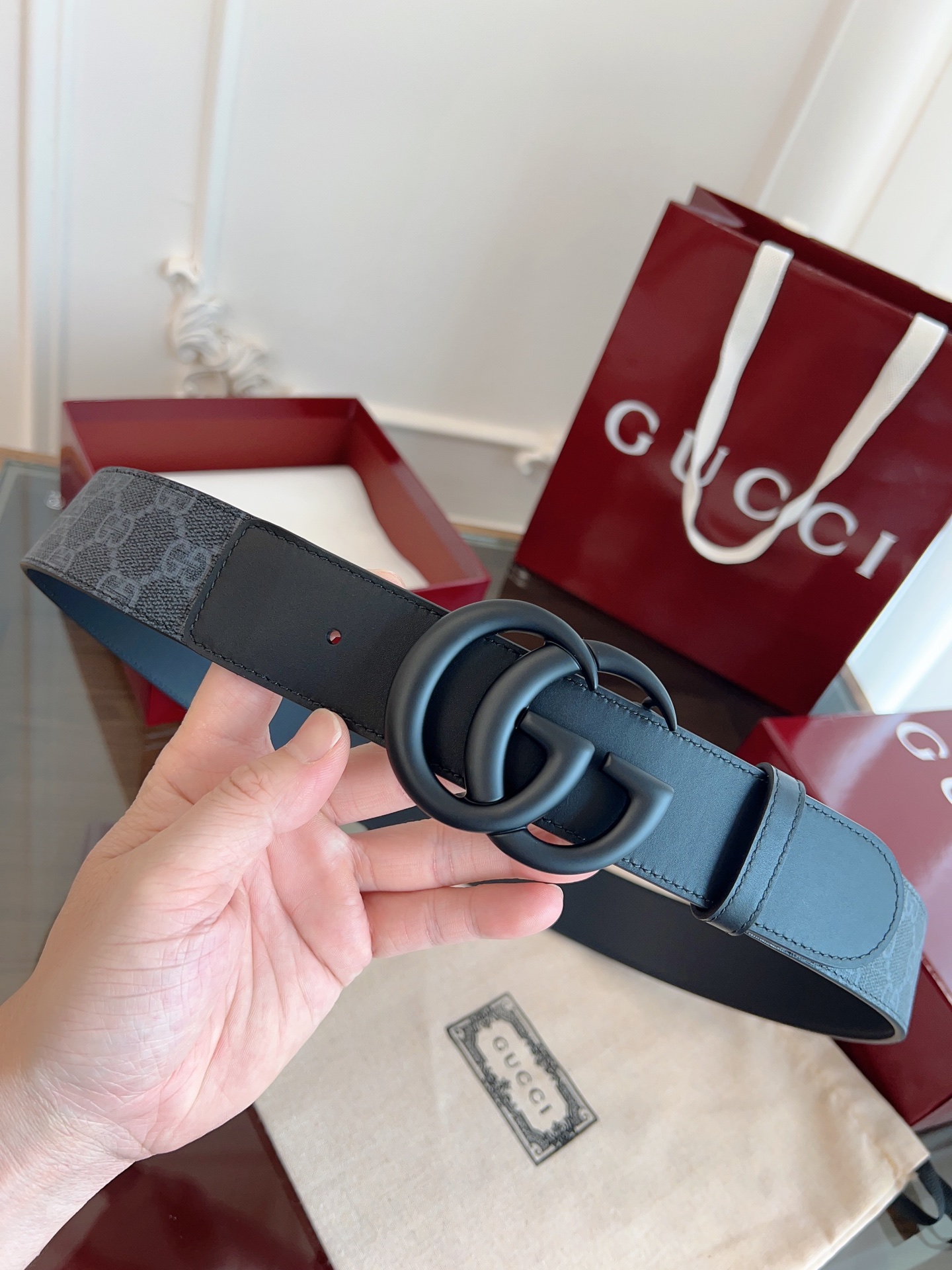 Gucci Basic Belt Cow Leather M-l