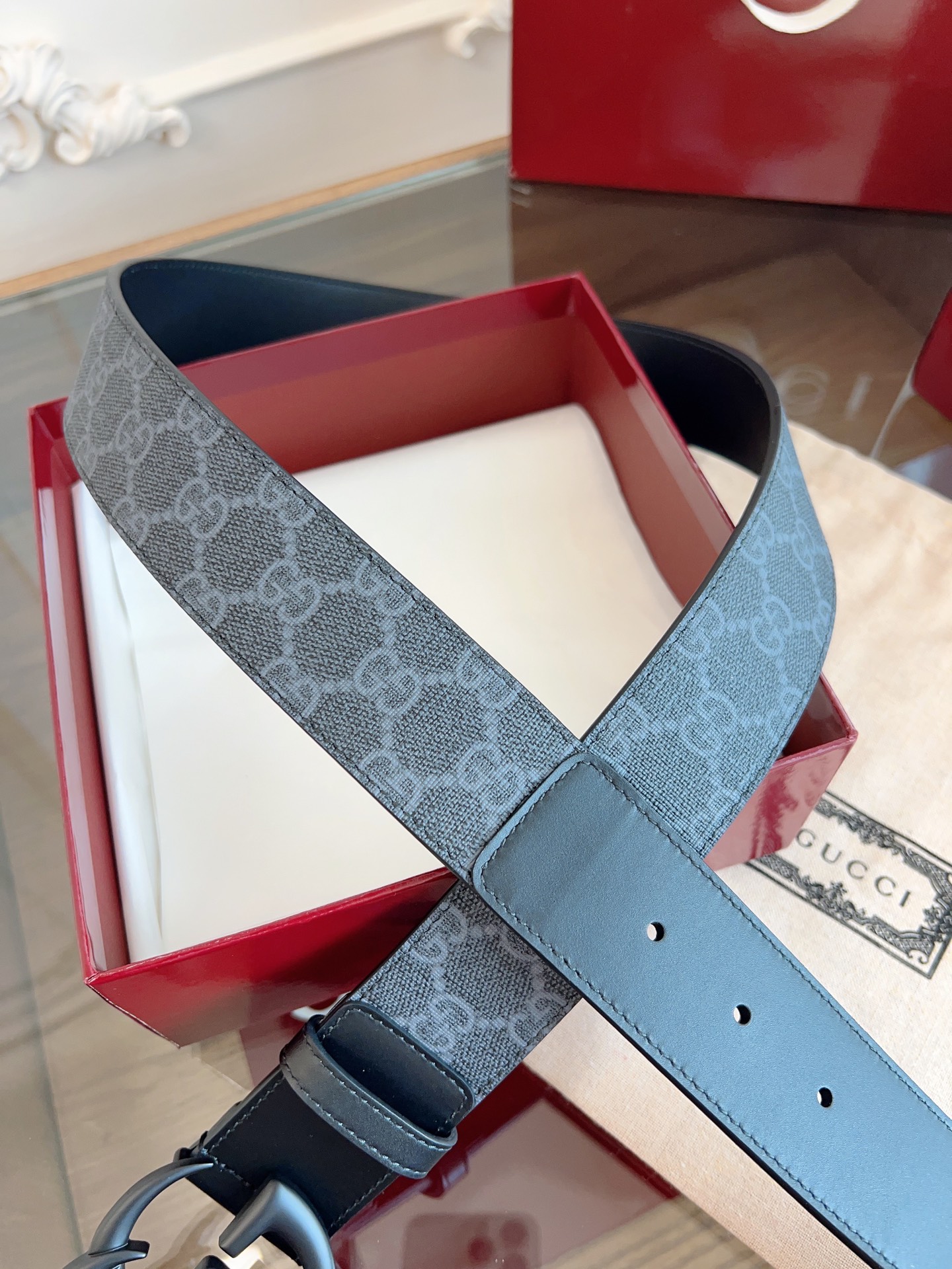 Gucci Basic Belt Cow Leather M-l