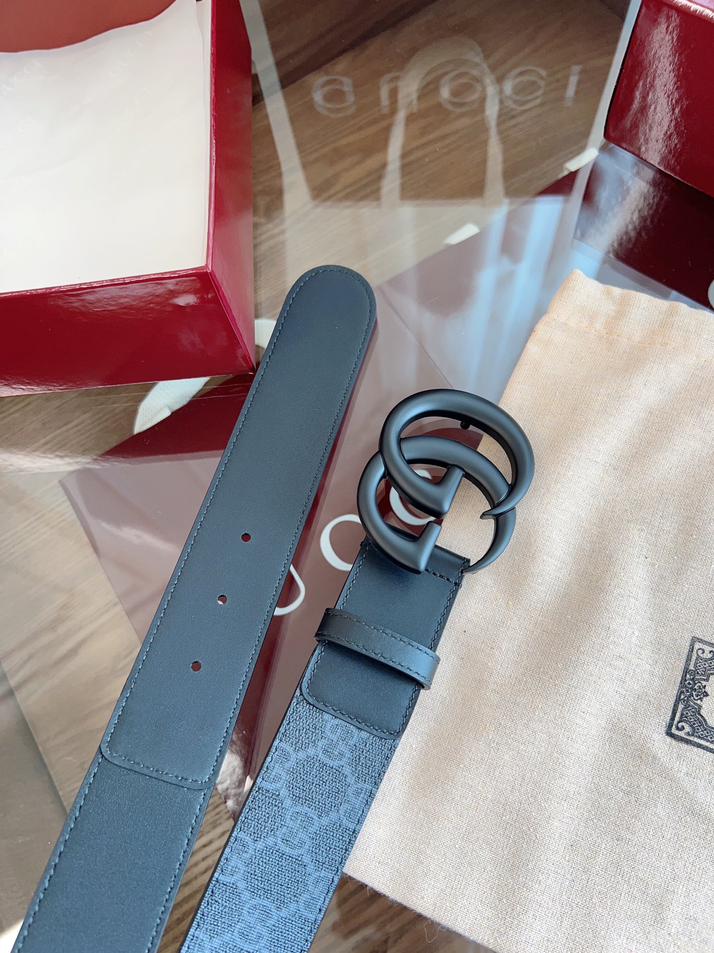 Gucci Basic Belt Cow Leather M-l