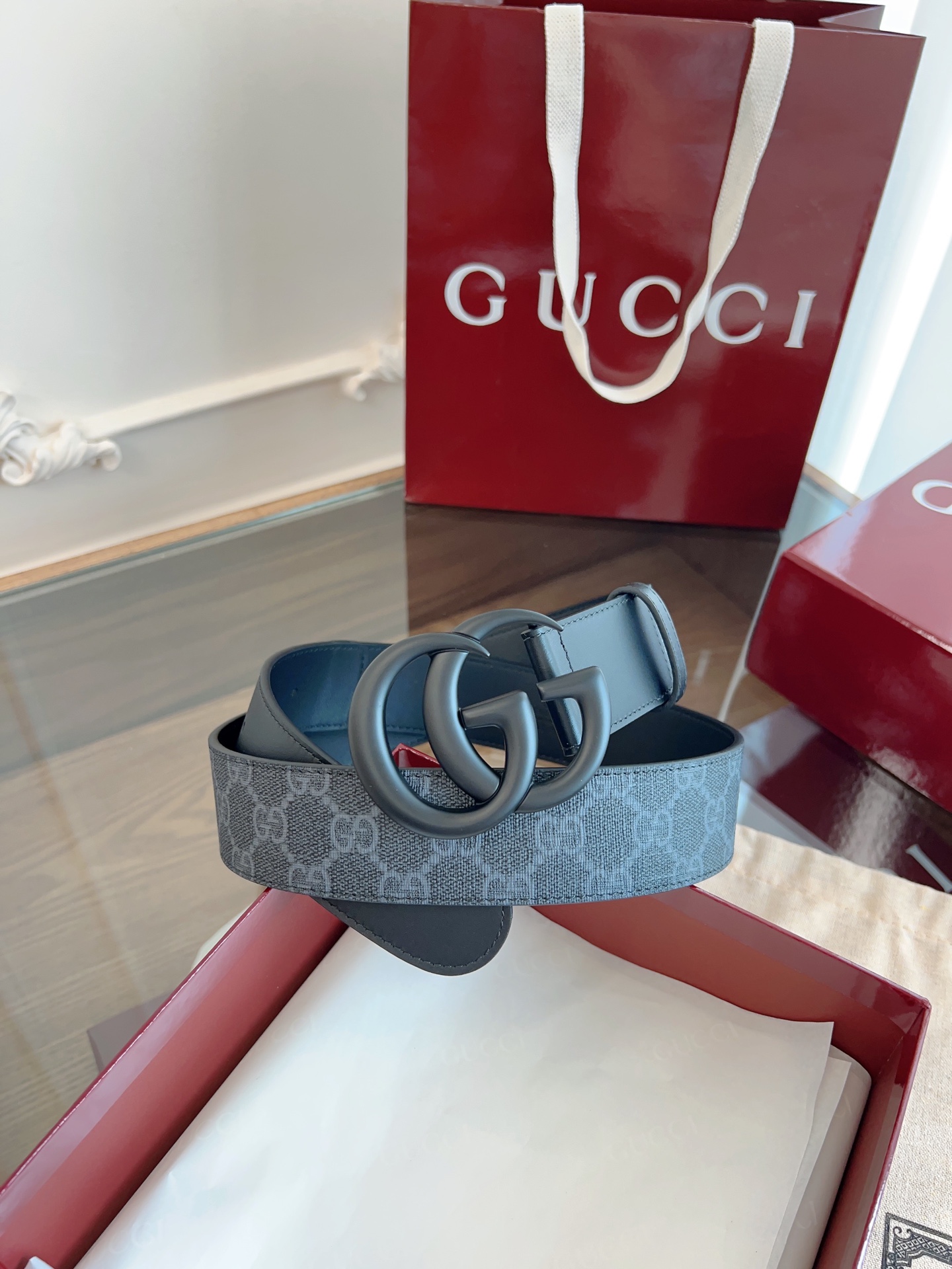 Gucci Basic Belt Cow Leather M-l