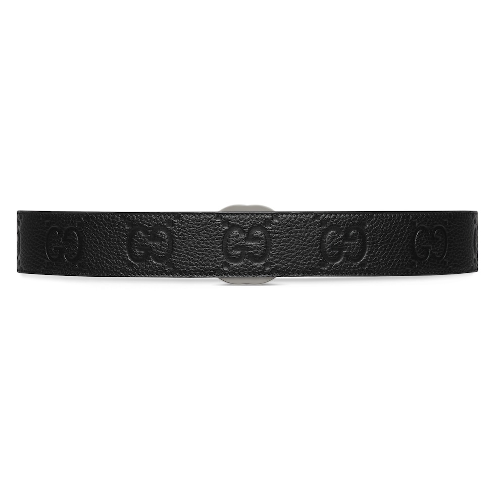 Gucci Leather Belt Cow Leather Wide Width