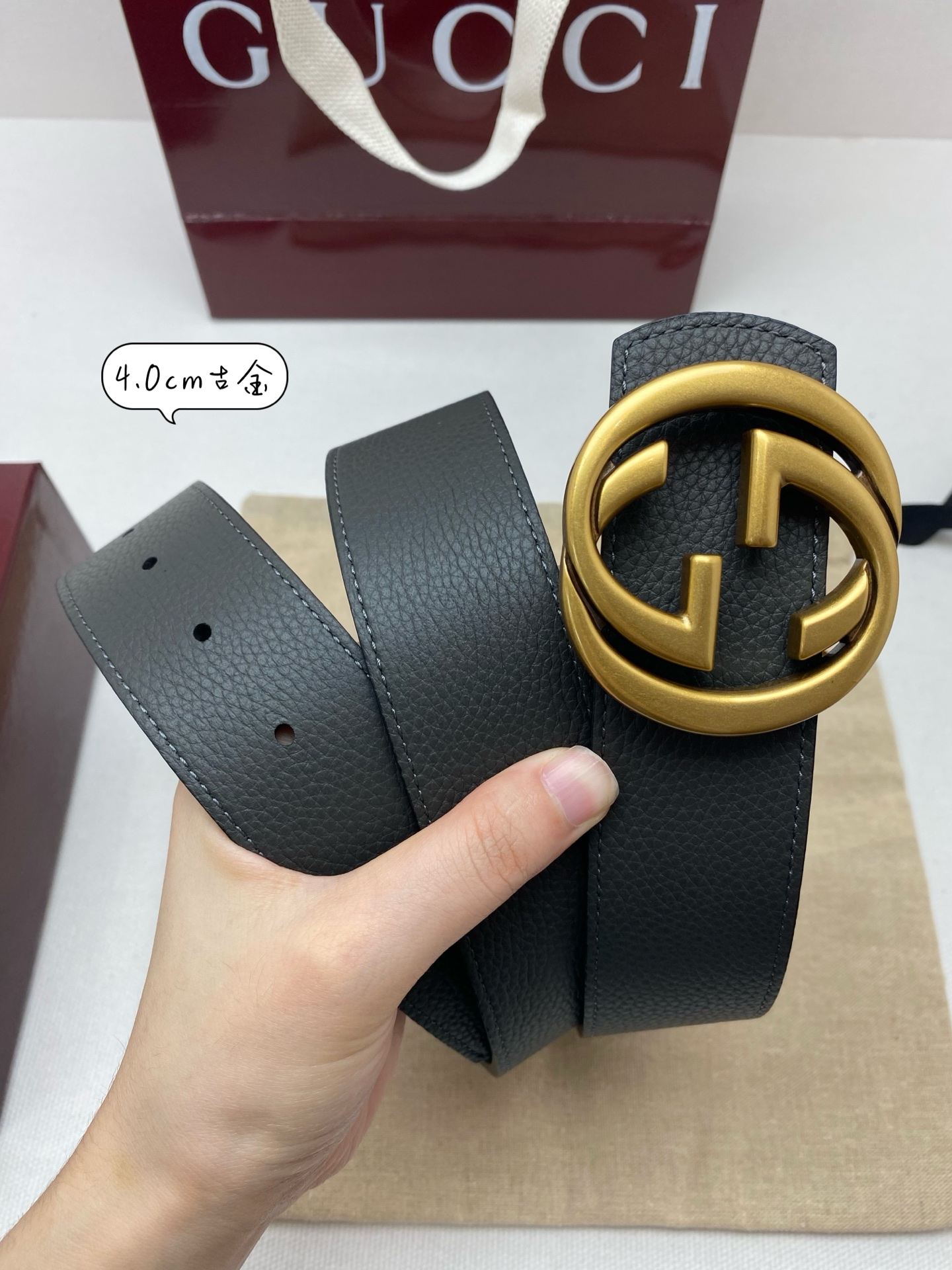 Gucci Basic Belt Cow Leather 40mm