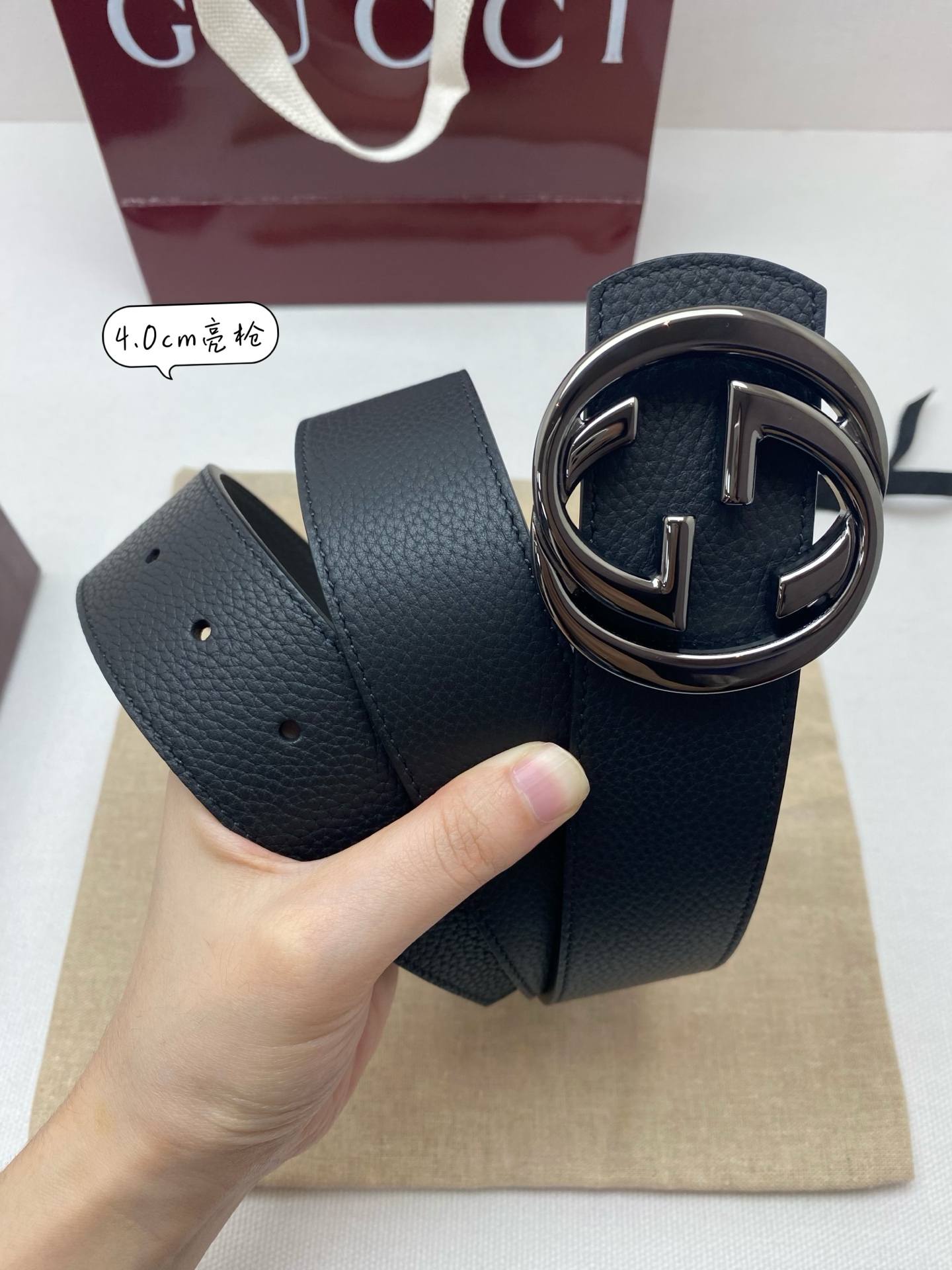 Gucci Basic Belt Cow Leather 40mm