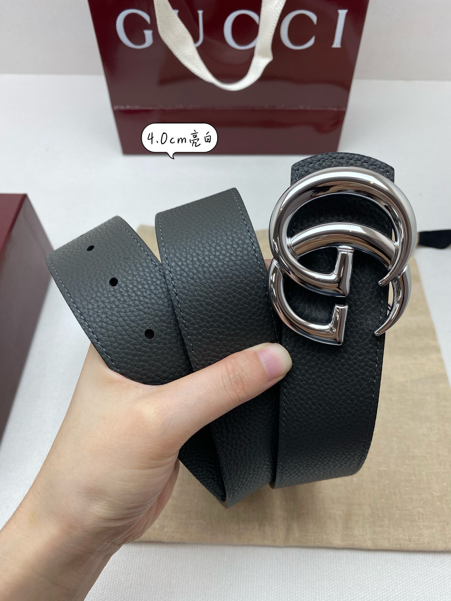 Gucci Basic Belt Cow Leather 40mm
