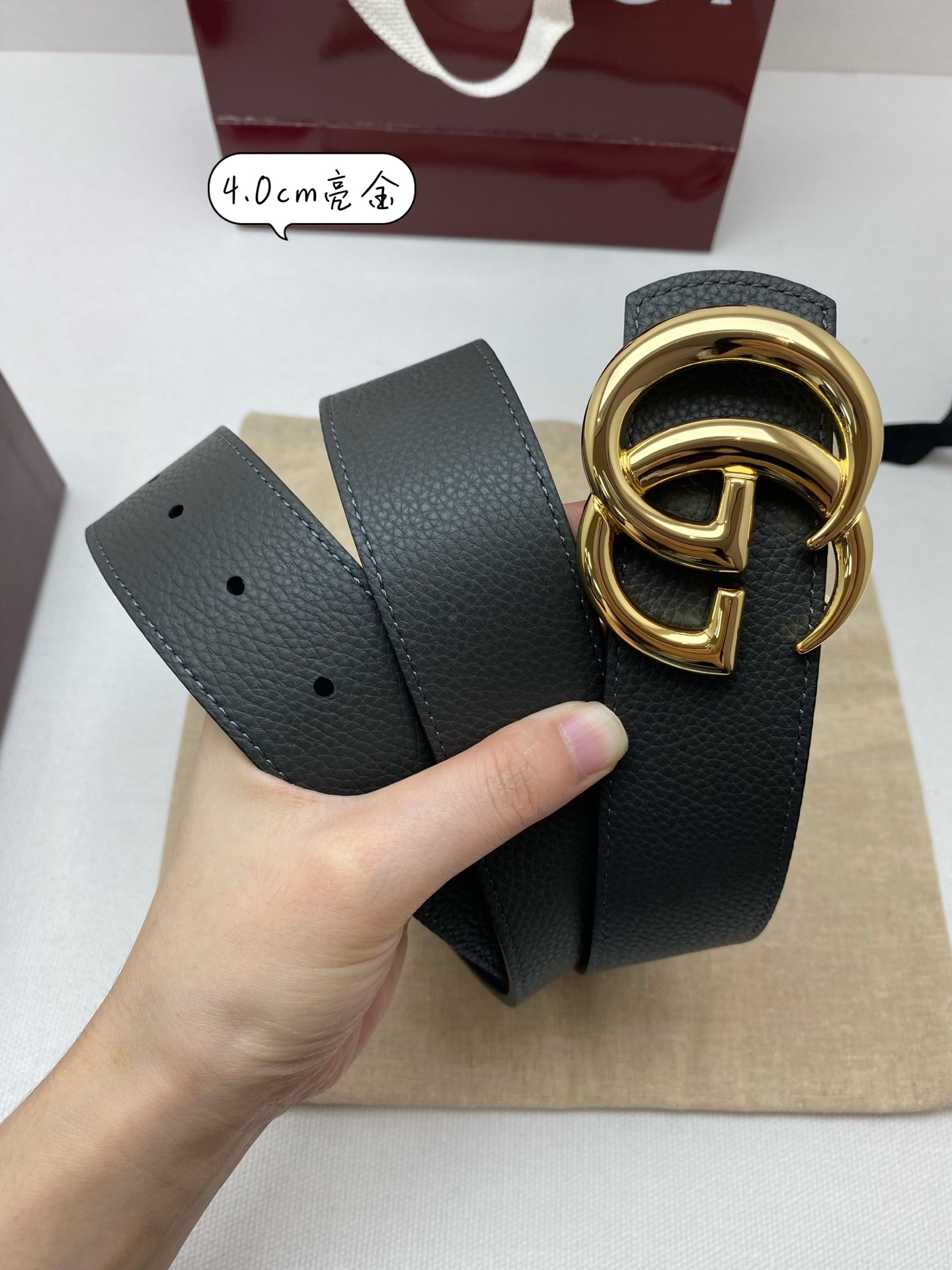 Gucci Basic Belt Cow Leather 40mm