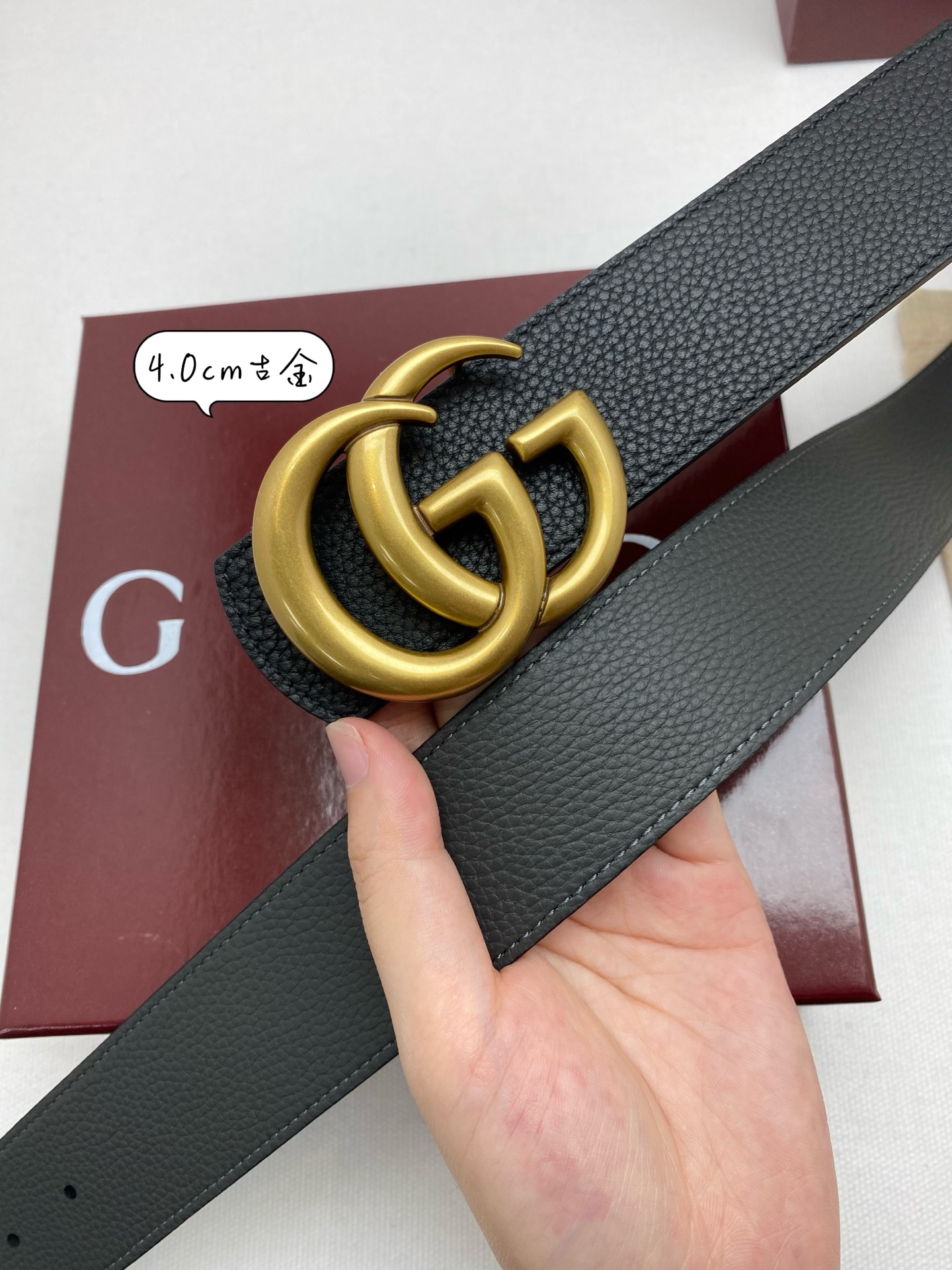 Gucci Basic Belt Cow Leather 40mm