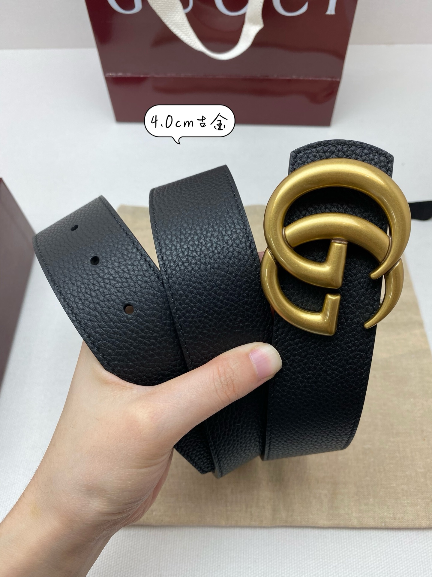 Gucci Basic Belt Cow Leather 40mm