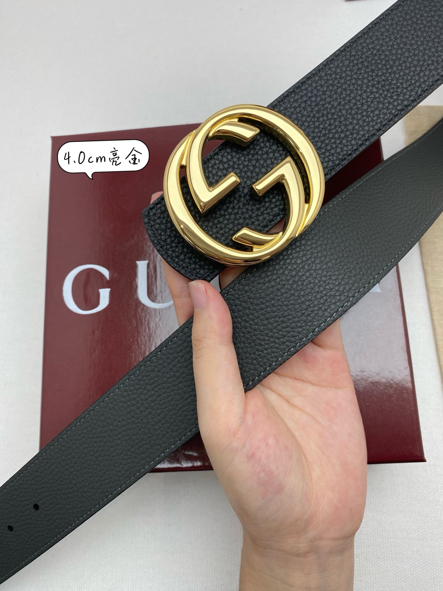 Gucci Basic Belt Cow Leather 40mm