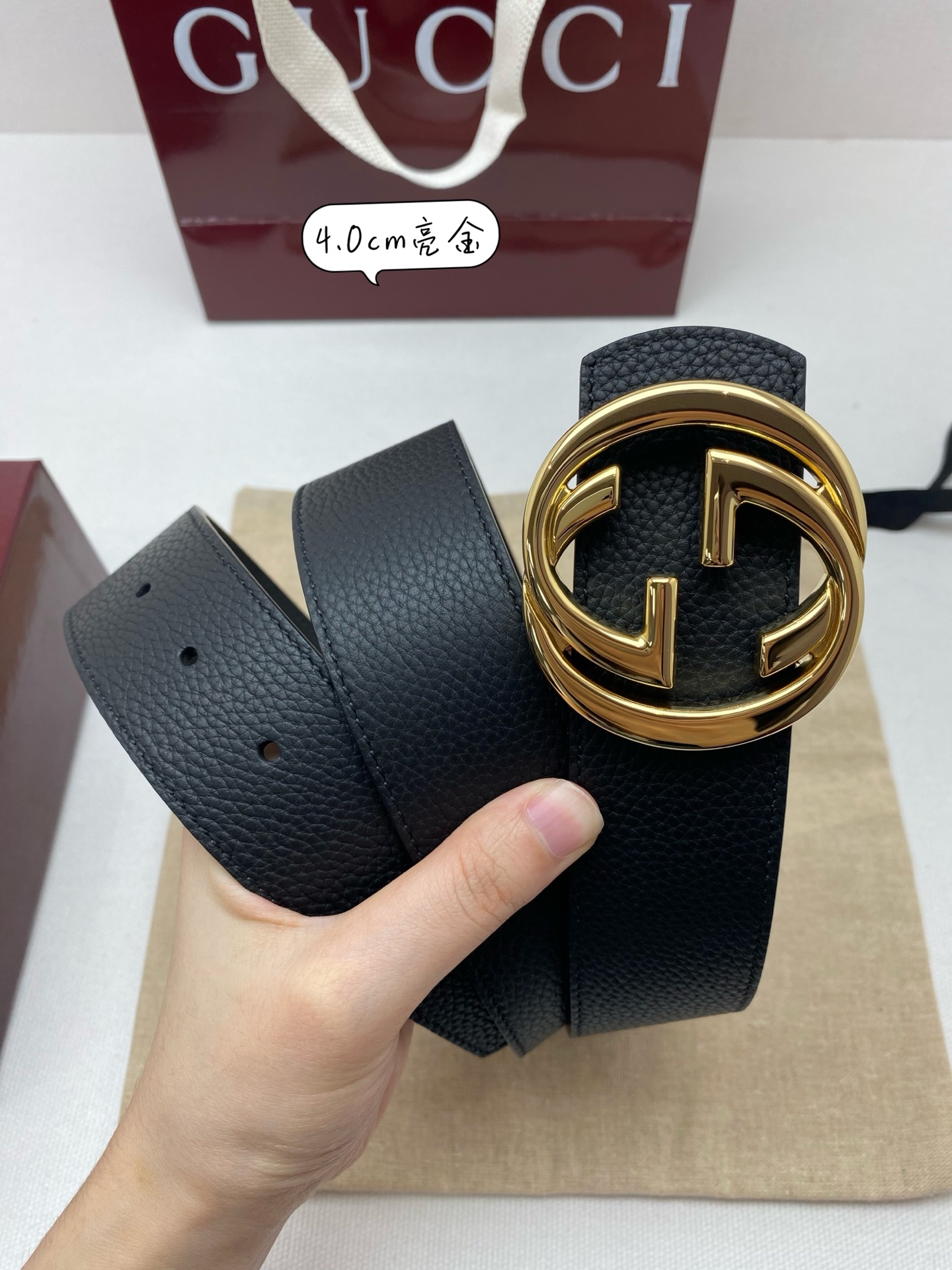 Gucci Basic Belt Cow Leather 40mm