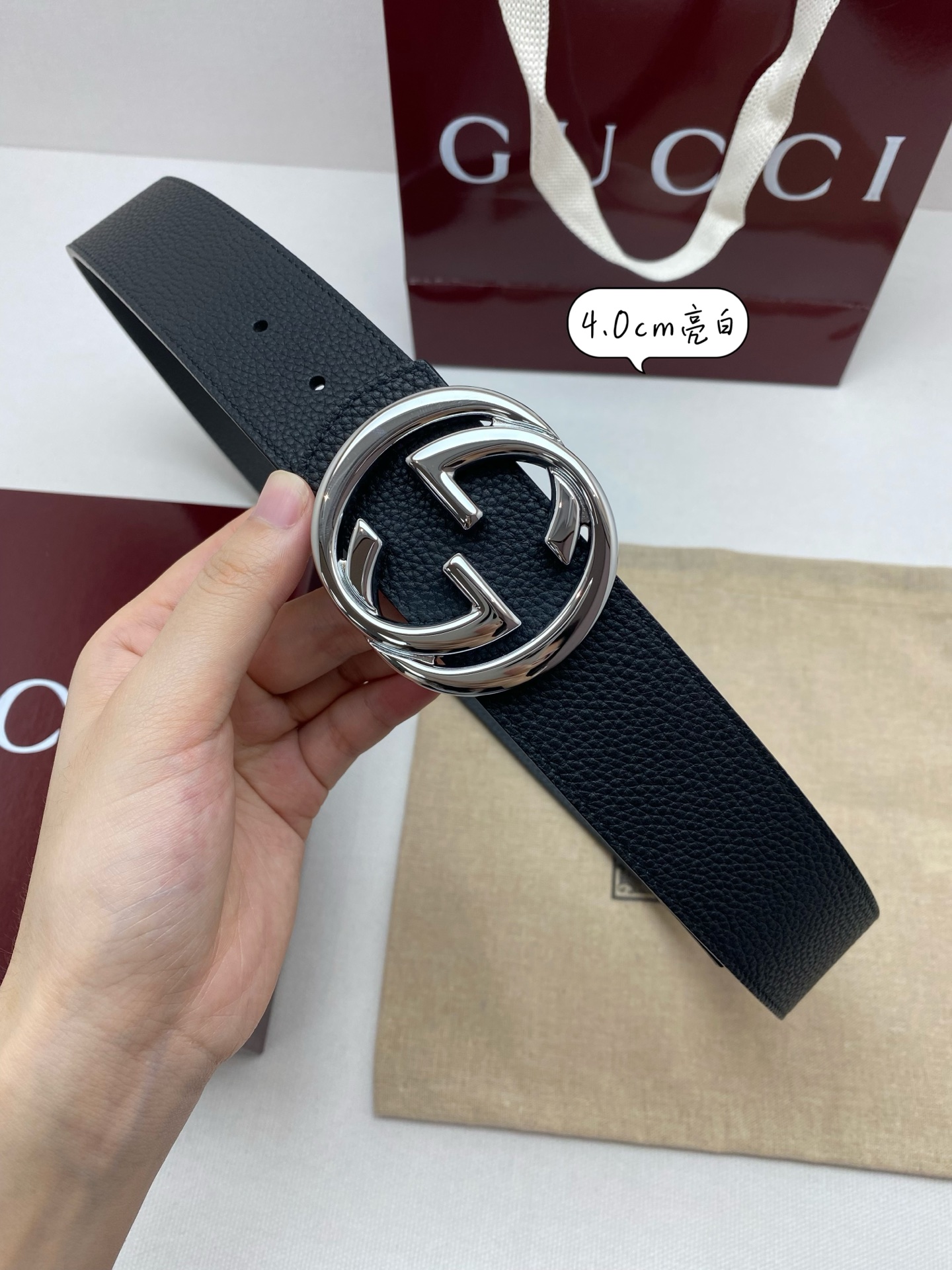 Gucci Basic Belt Cow Leather 40mm