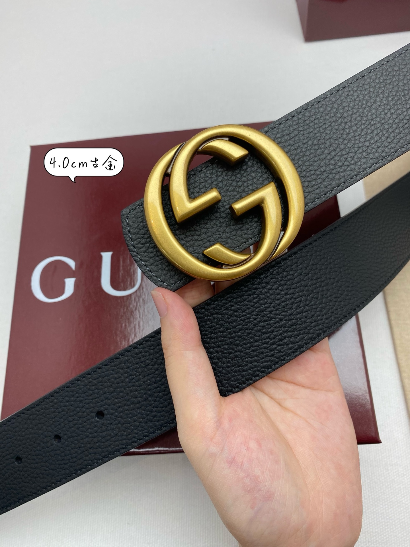 Gucci Basic Belt Cow Leather 40mm