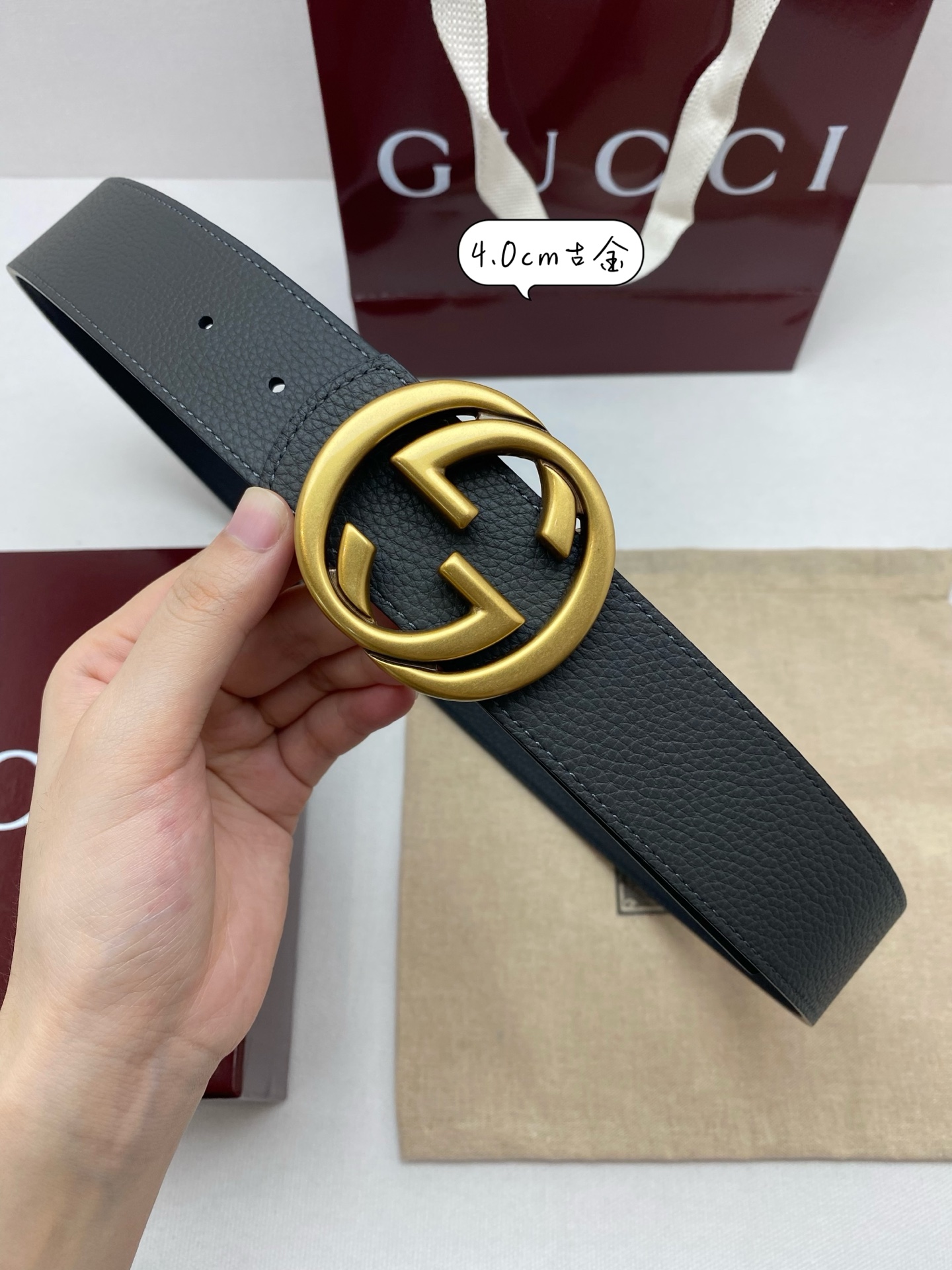 Gucci Basic Belt Cow Leather 40mm