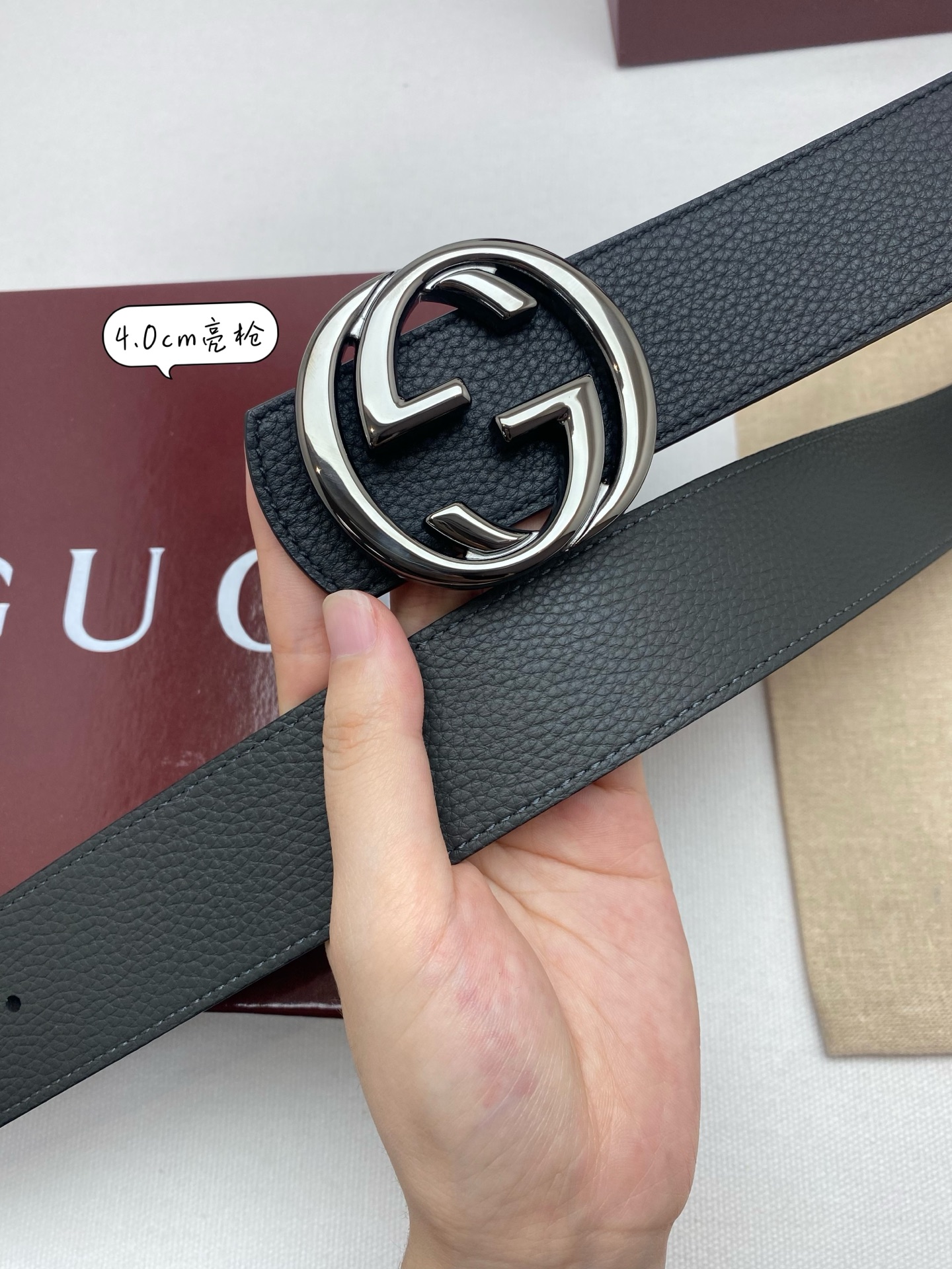 Gucci Basic Belt Cow Leather 40mm