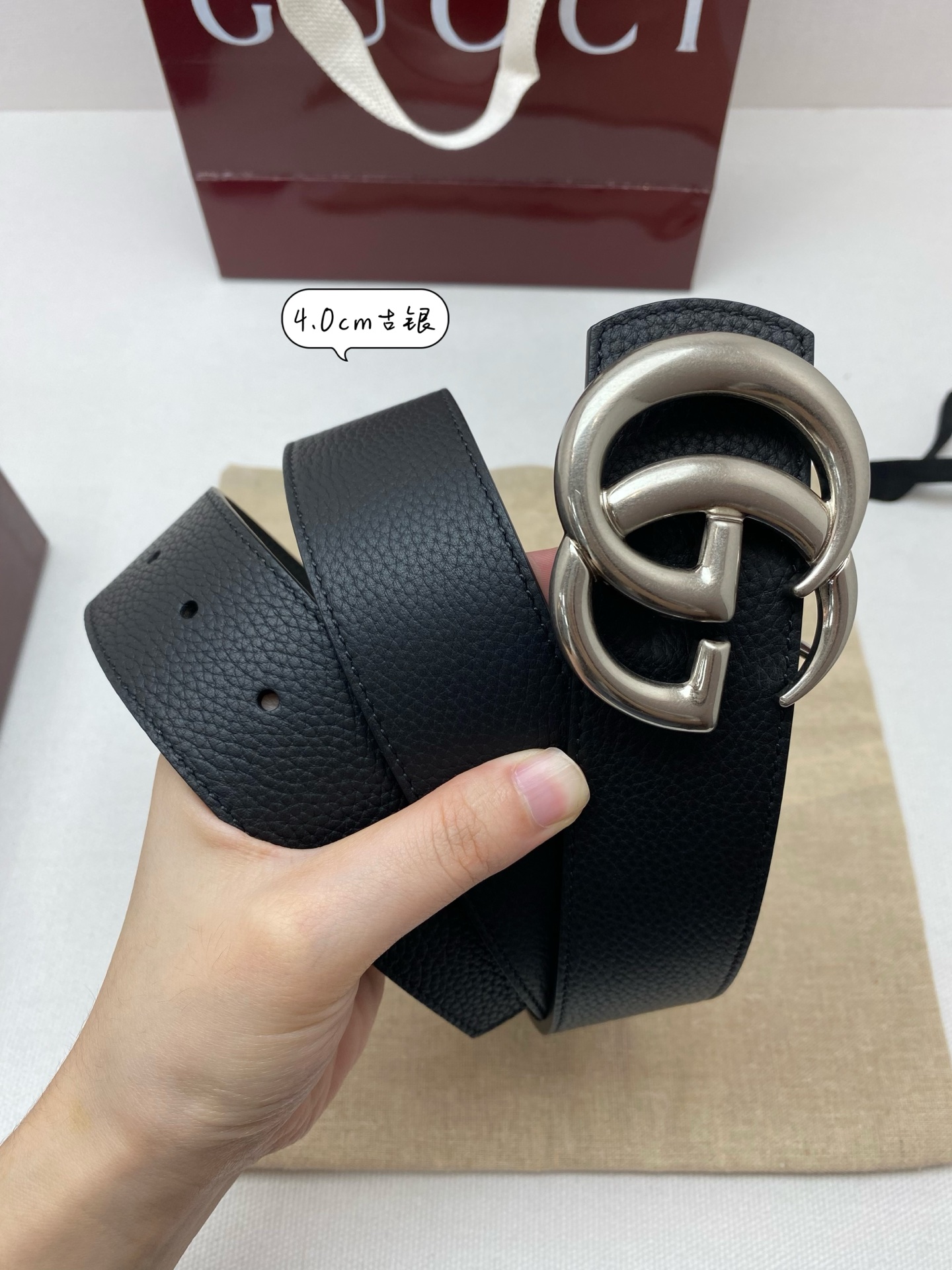 Gucci Basic Belt Cow Leather 40mm