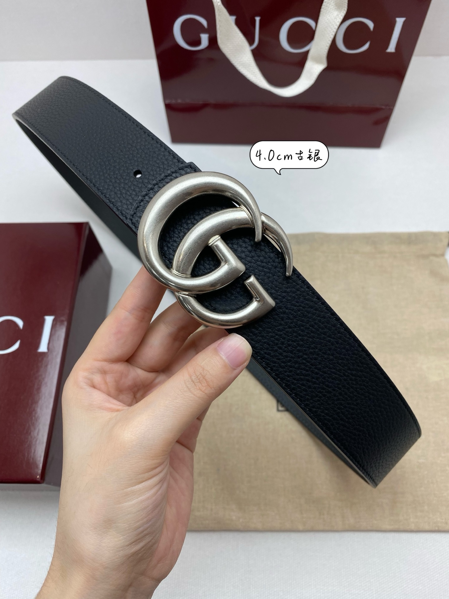 Gucci Basic Belt Cow Leather 40mm