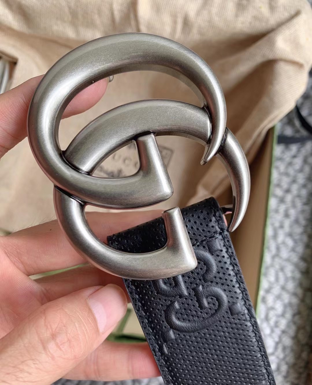 Gucci Male Basic Belt Cow Leather Brown M