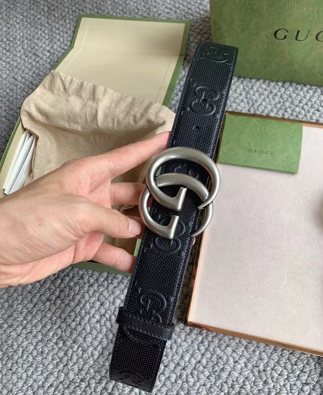 Gucci Male Basic Belt Cow Leather Brown M