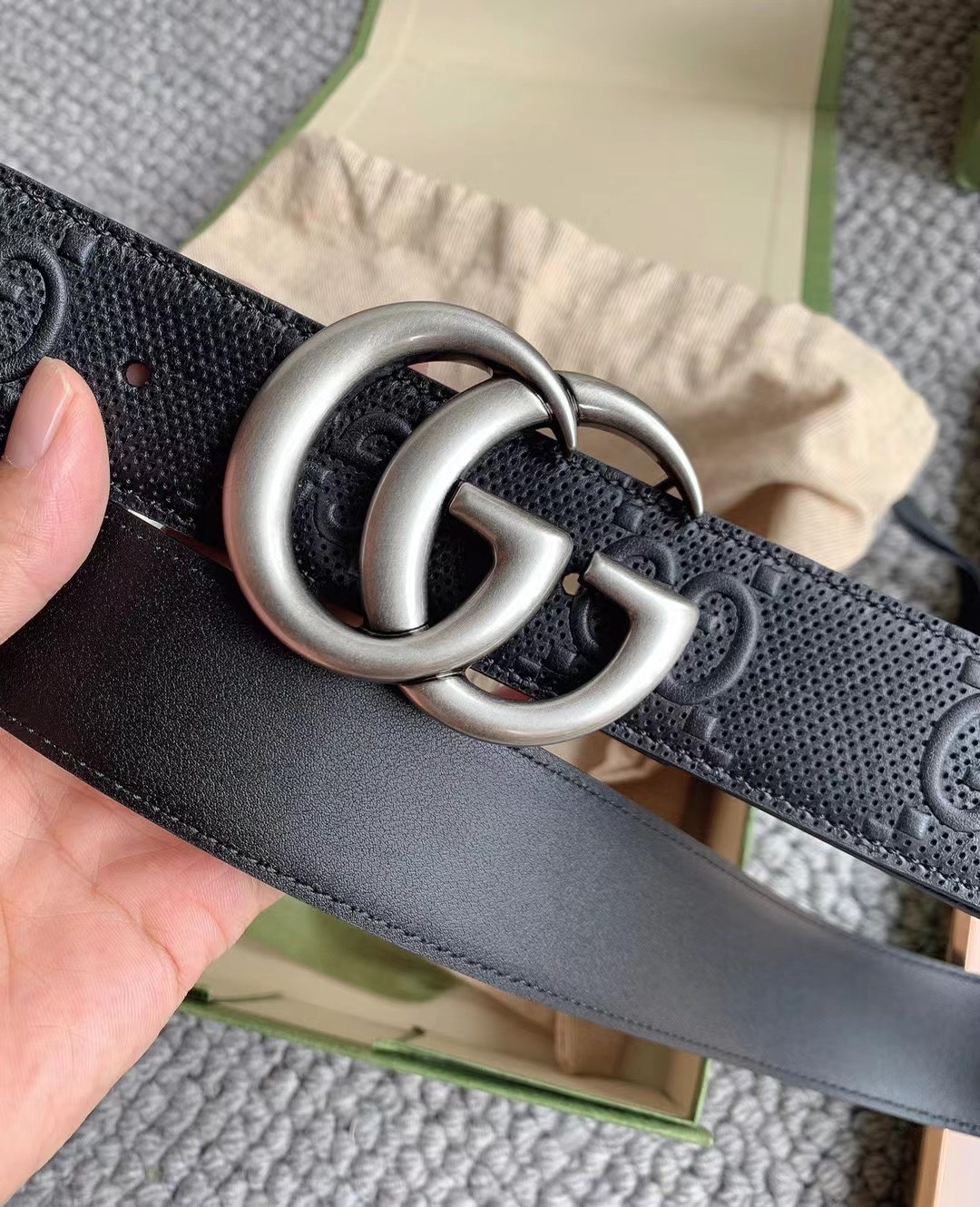 Gucci Male Basic Belt Cow Leather Brown M
