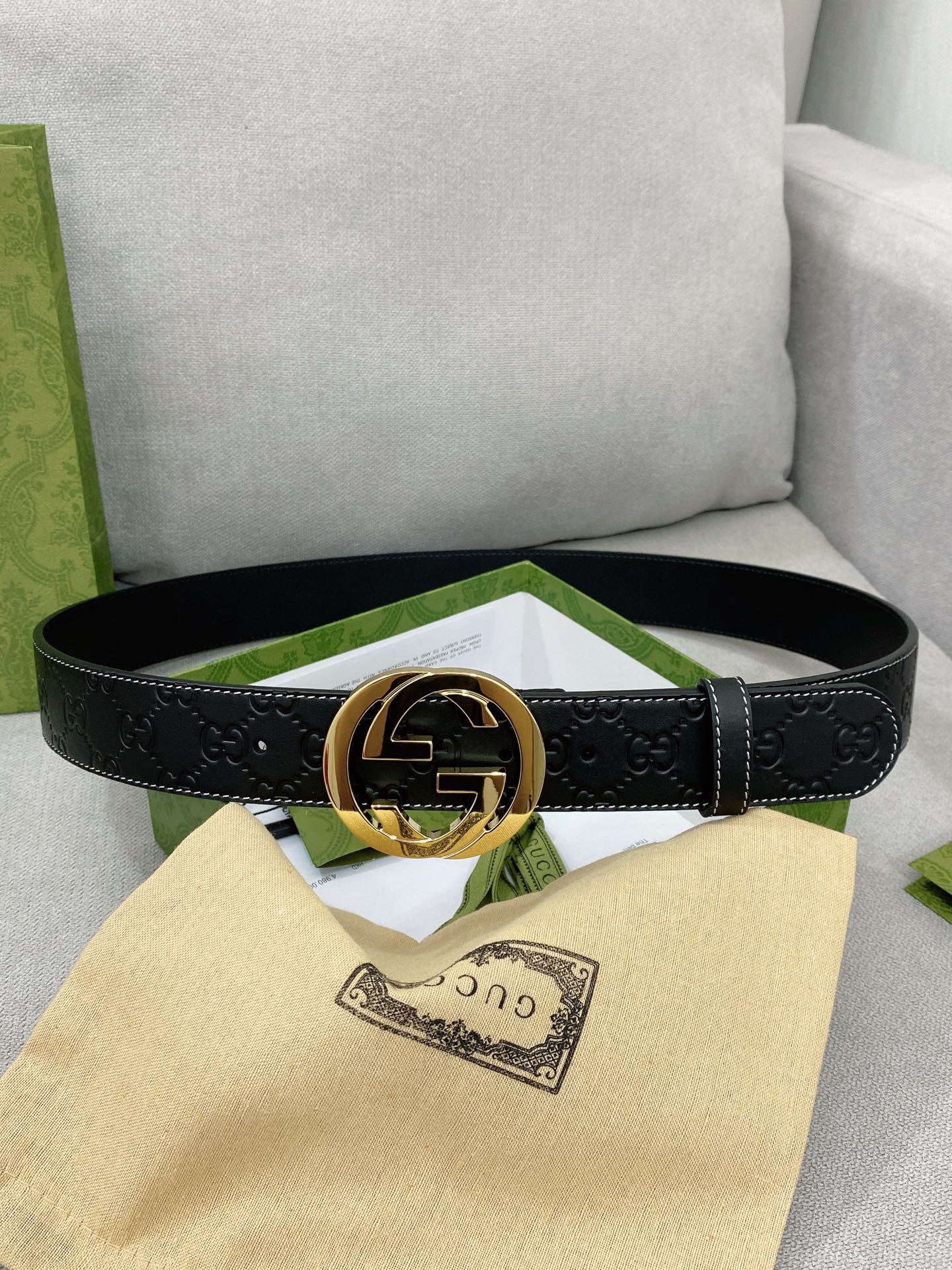 Gucci Basic Belt Top Grain Leather M