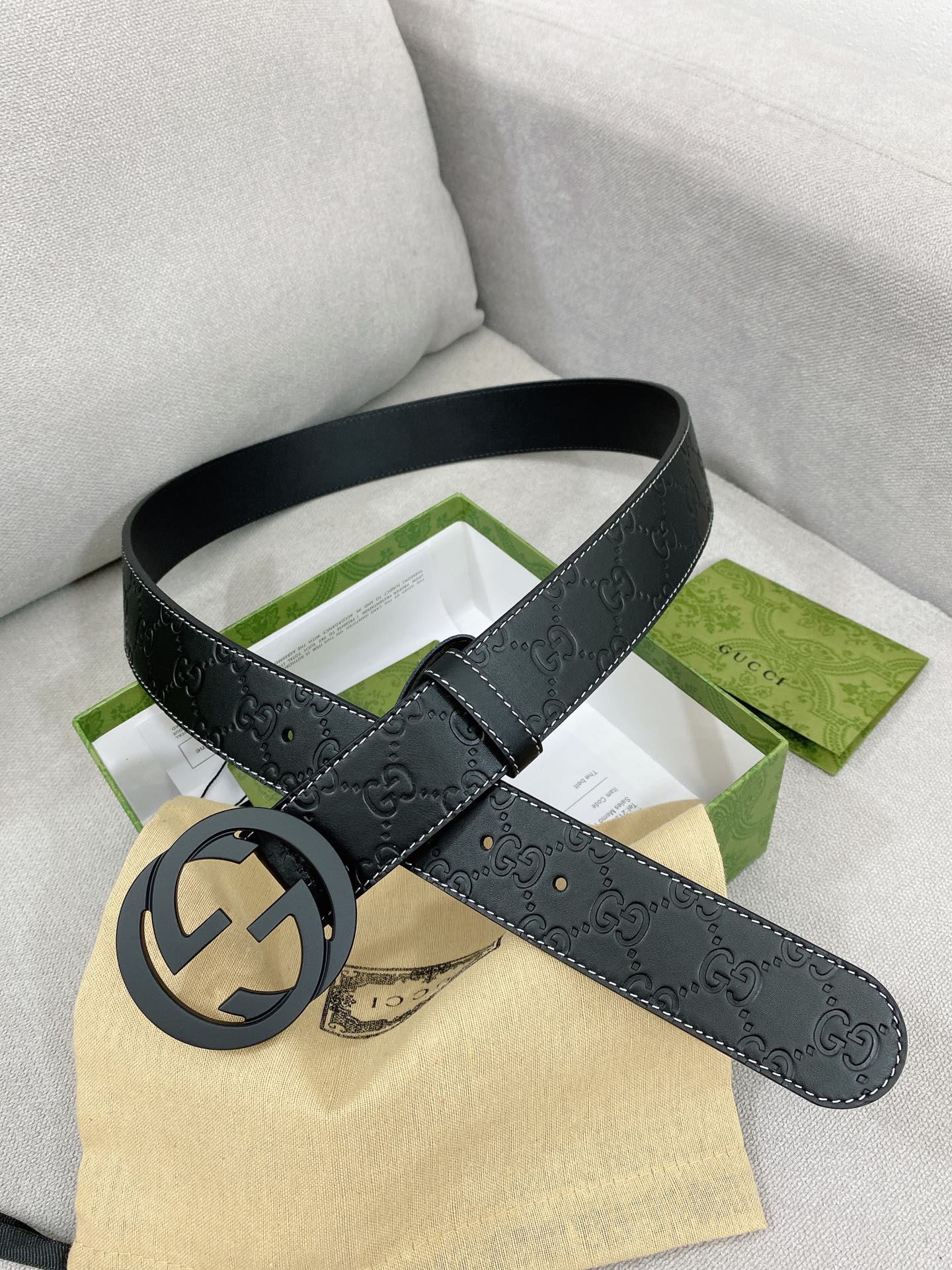 Gucci Basic Belt Top Grain Leather M