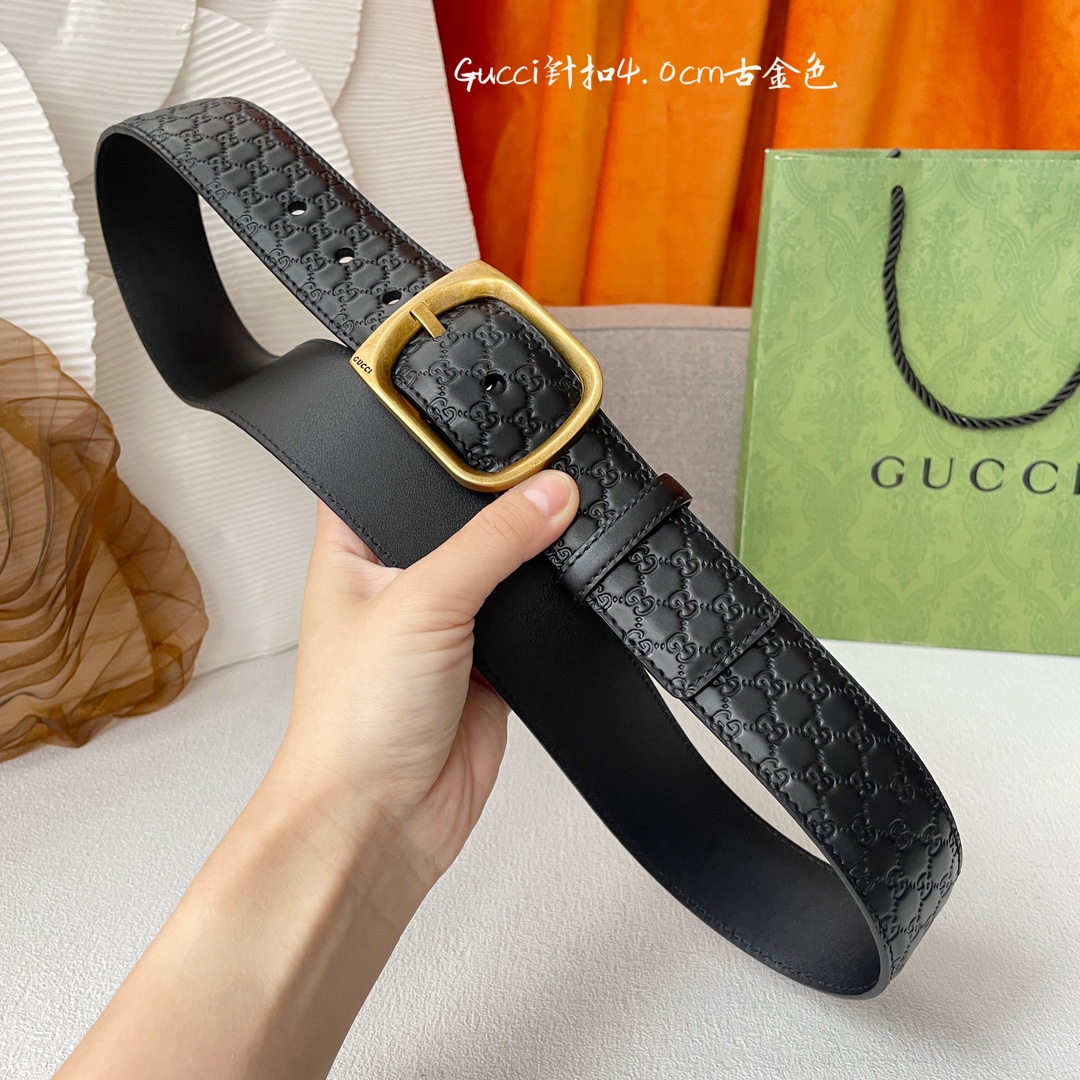 Gucci Basic Belt Cow Leather M