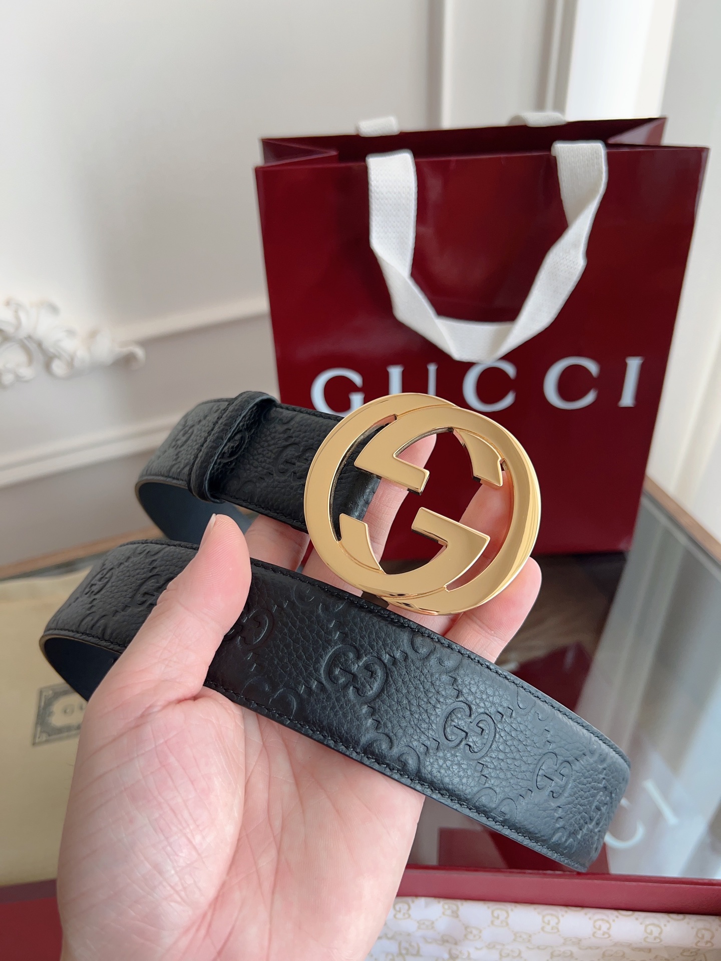 Gucci Basic Belt 40mm-l