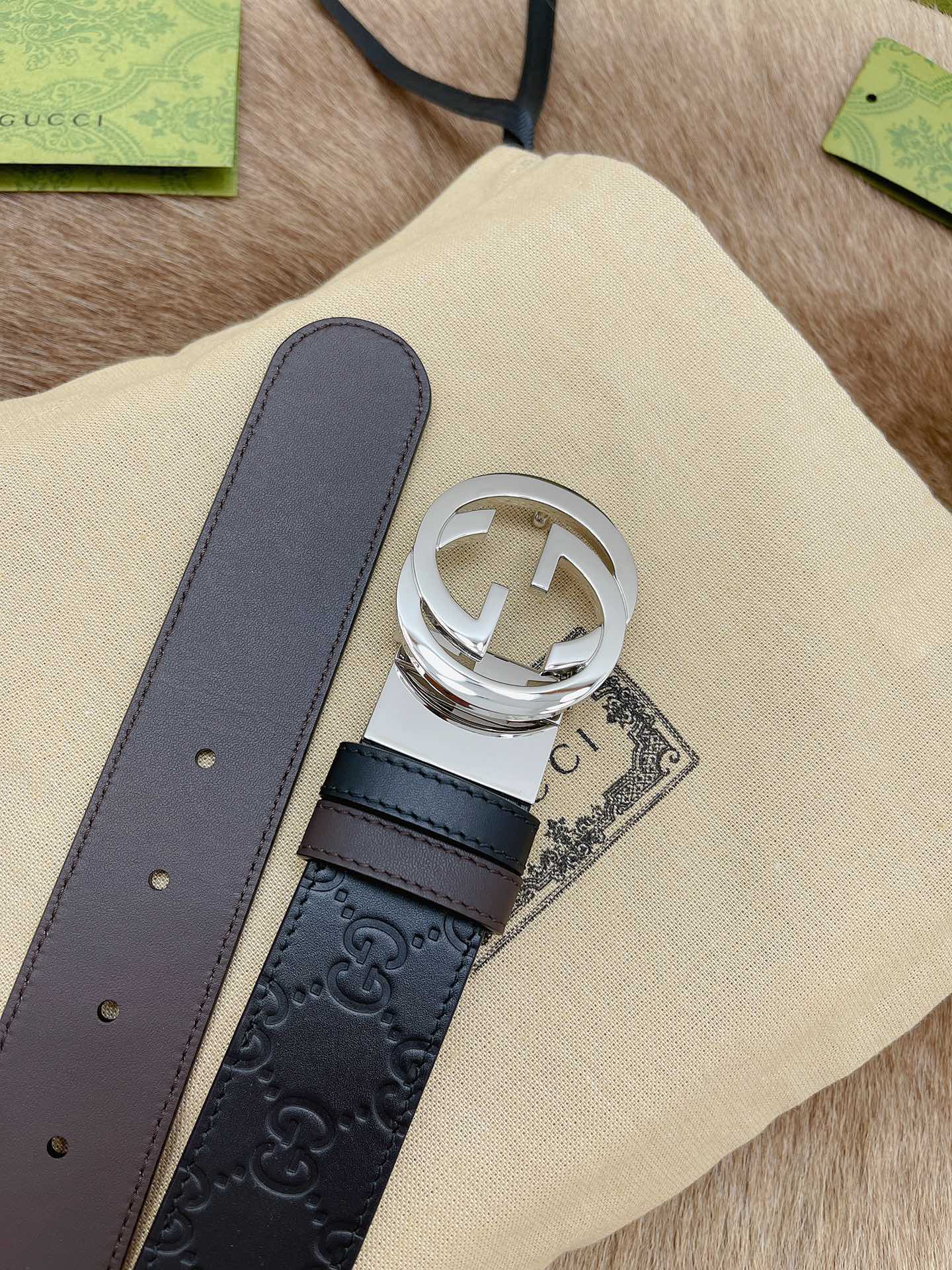 Gucci Basic Belt Cow Leather M