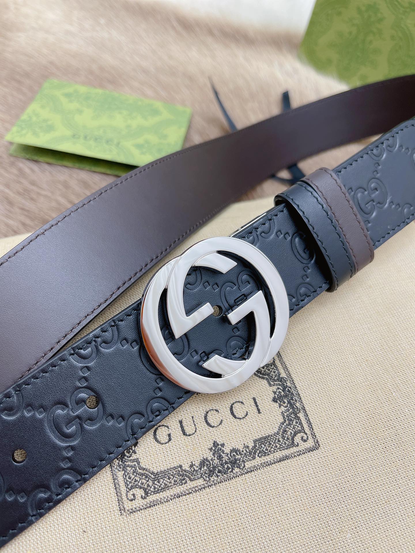 Gucci Basic Belt Cow Leather M