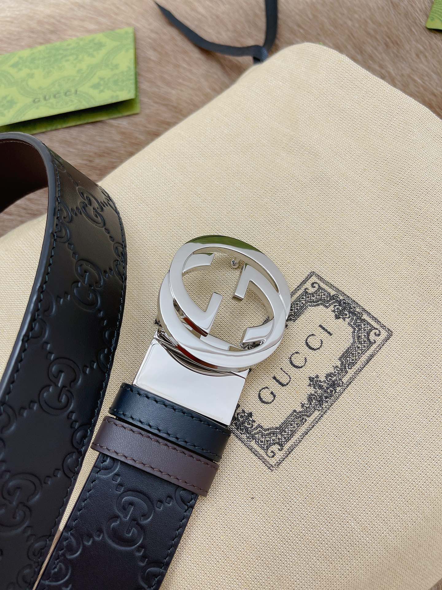 Gucci Basic Belt Cow Leather M