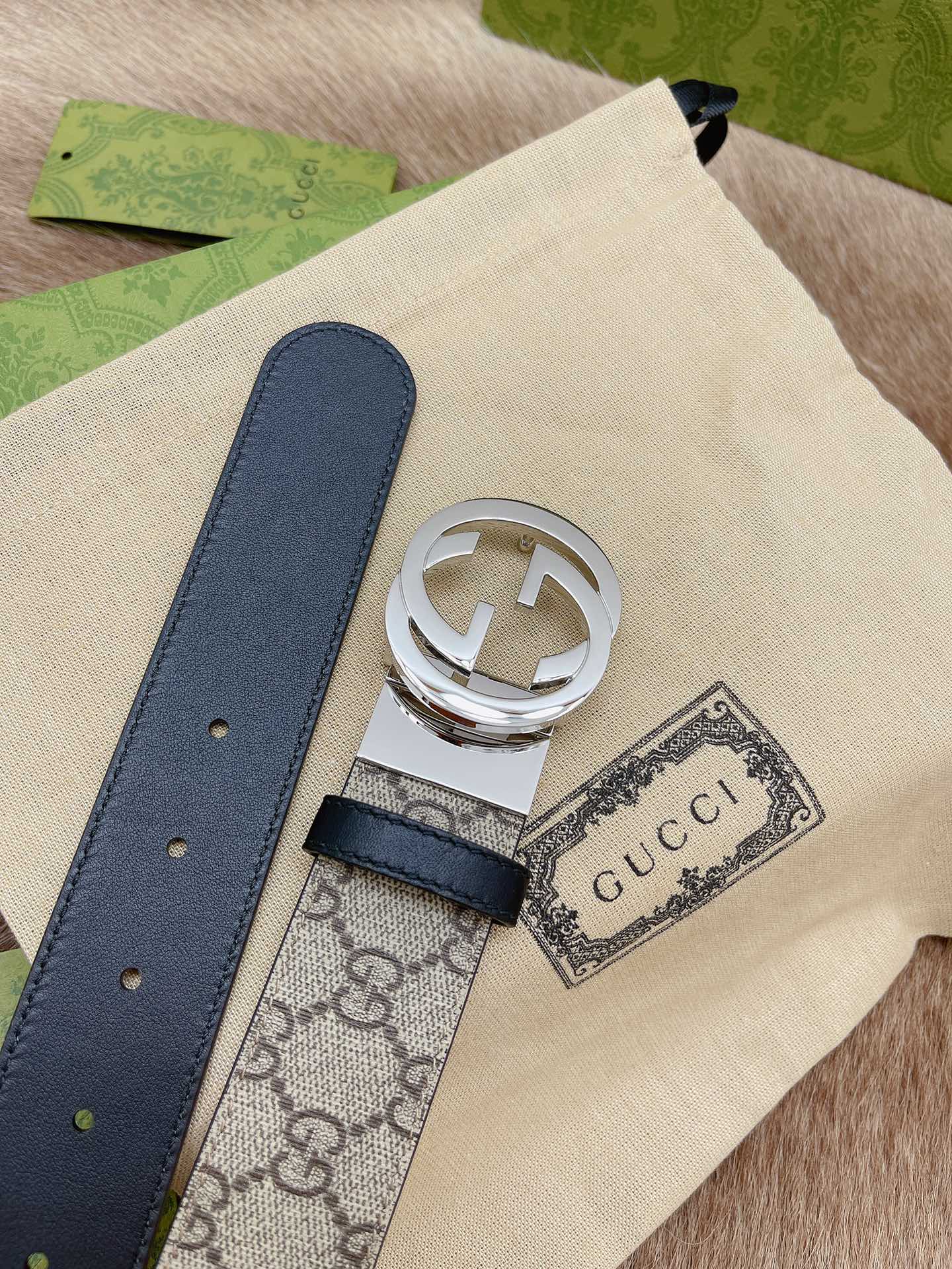 Gucci Basic Belt Cow Leather M