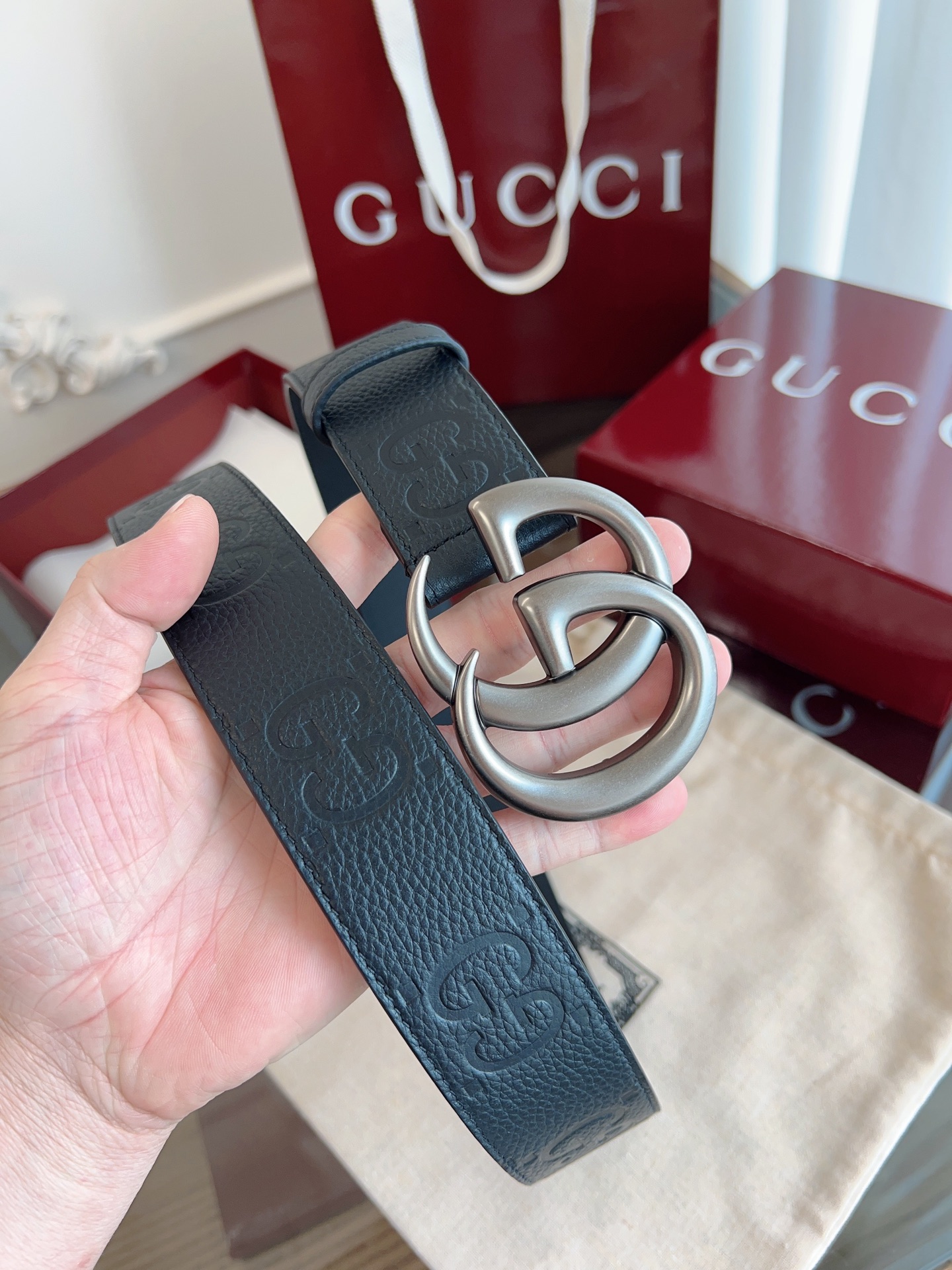 Gucci Basic Belt Cow Leather M-l