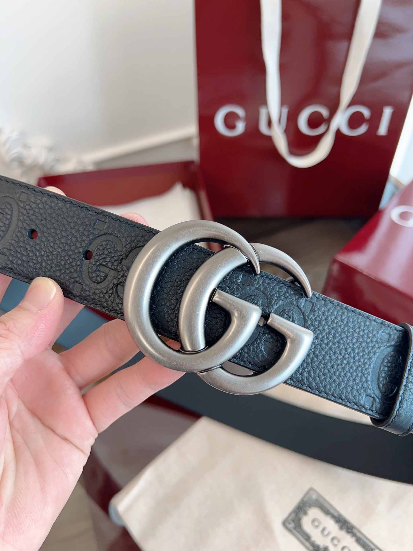 Gucci Basic Belt Cow Leather M-l