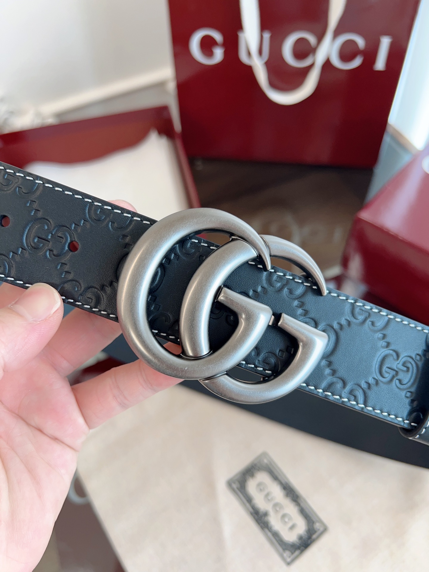 Gucci Basic Belt Cow Leather M-l