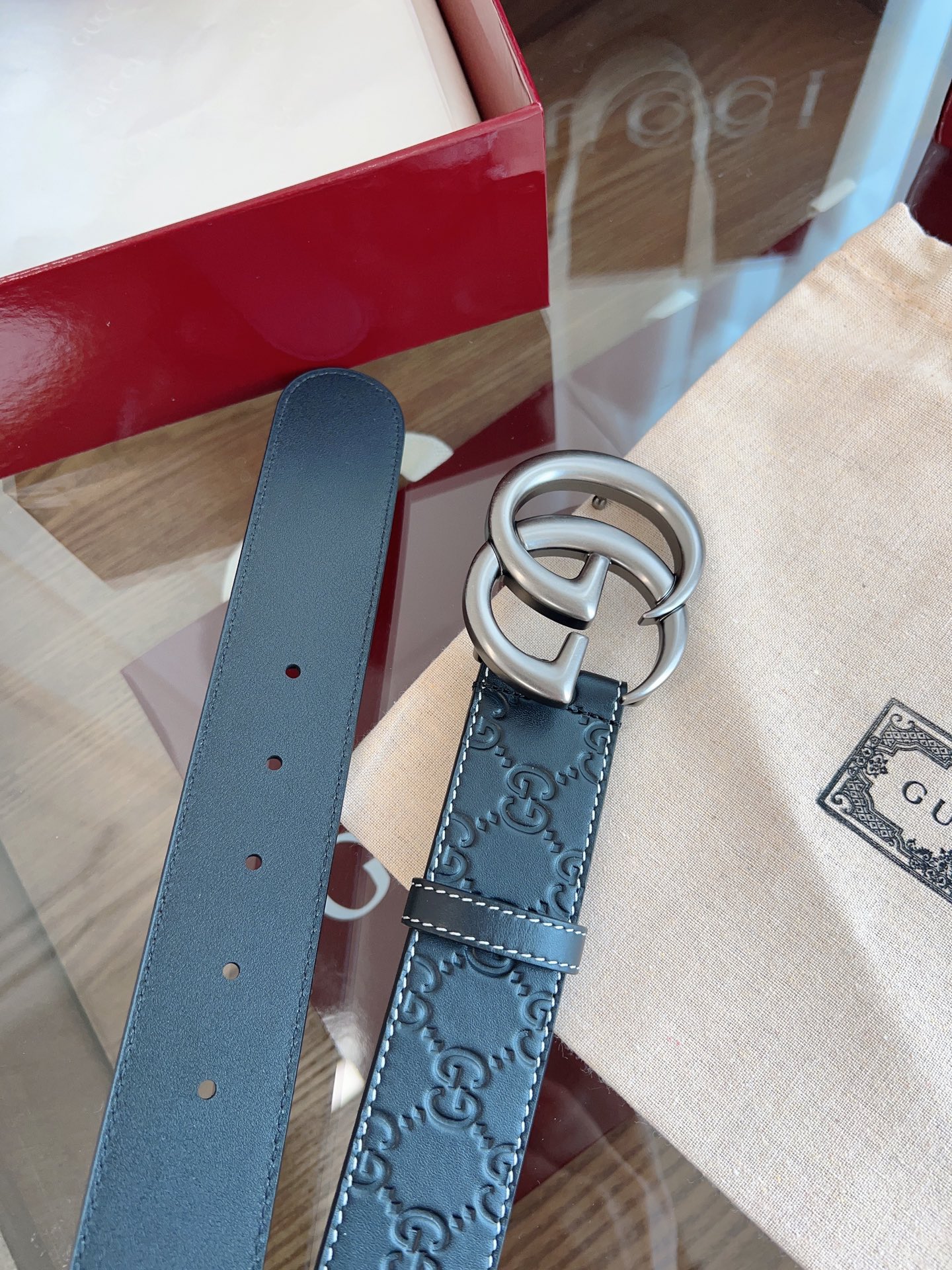 Gucci Basic Belt Cow Leather M-l