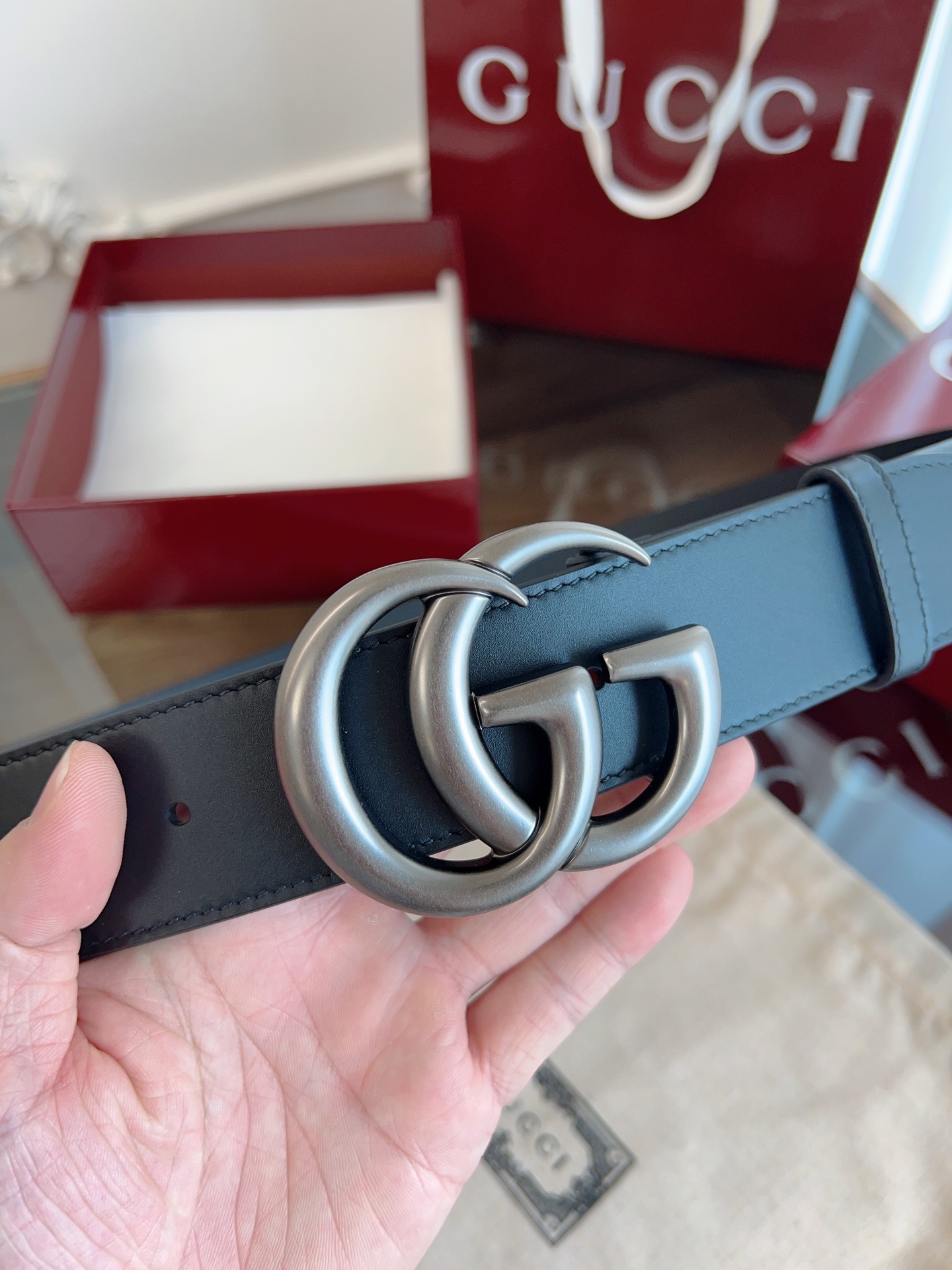 Gucci Basic Belt Cow Leather M-l