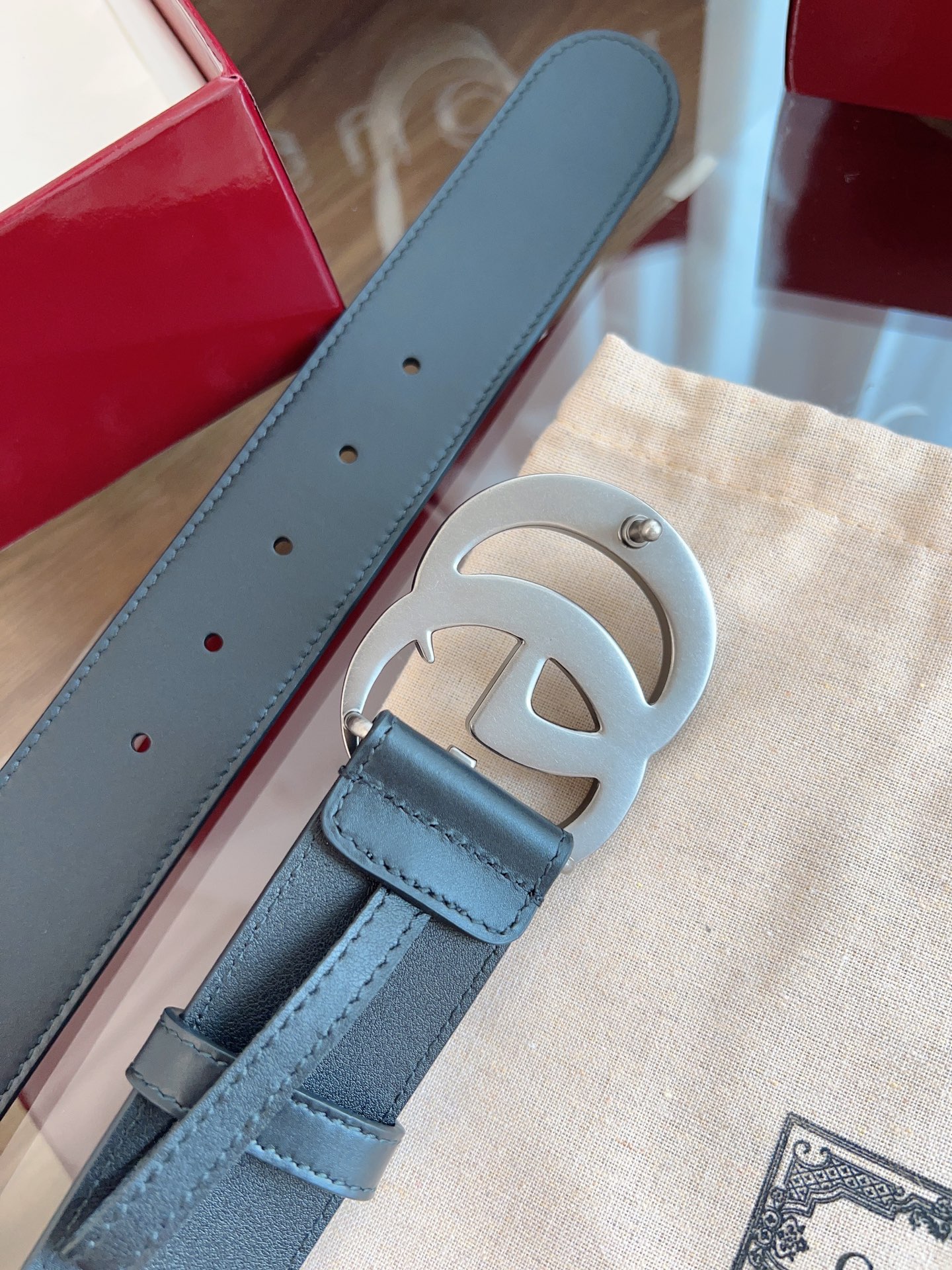 Gucci Basic Belt Cow Leather M-l