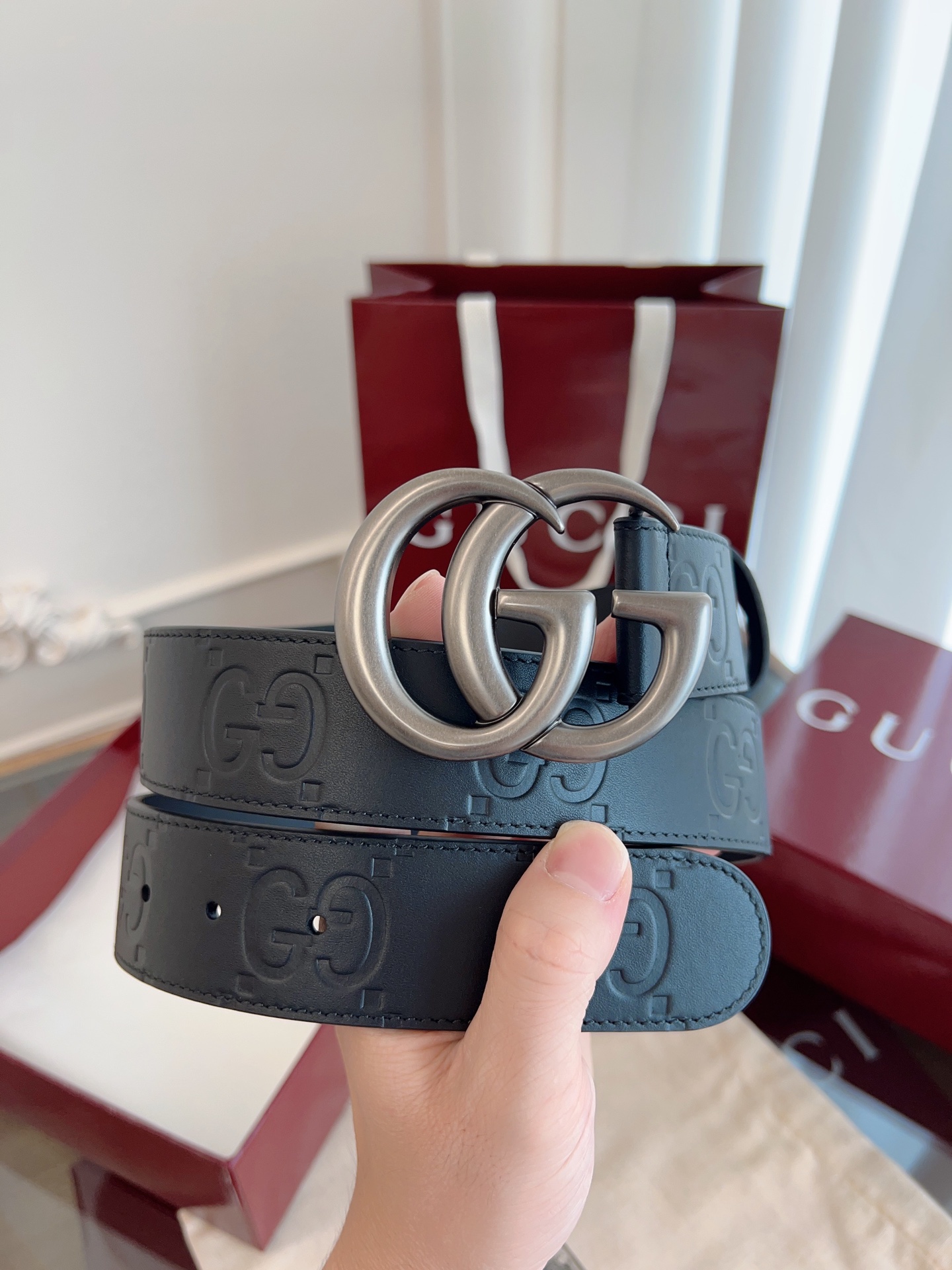 Gucci Basic Belt Cow Leather M-l