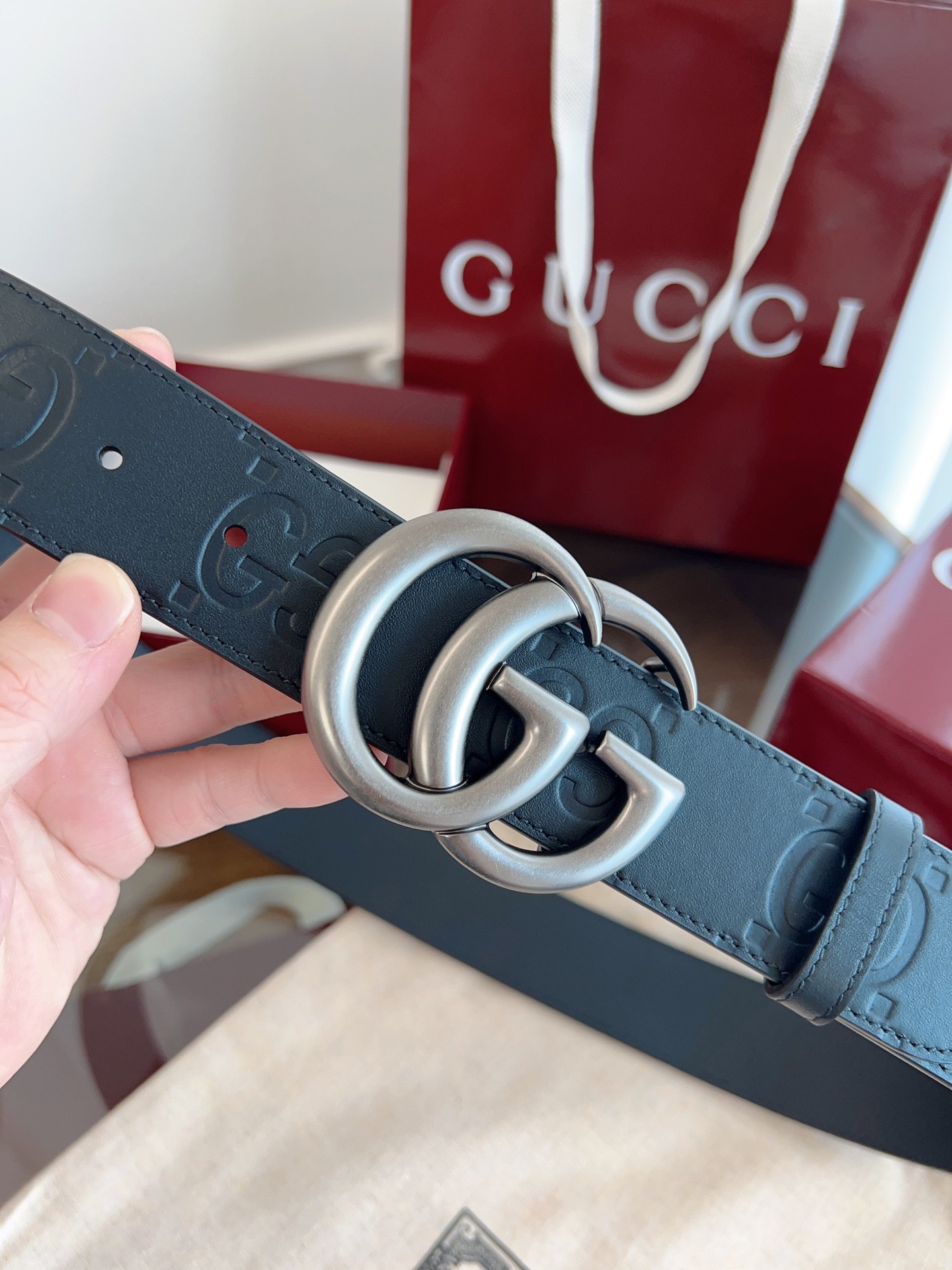 Gucci Basic Belt Cow Leather M-l