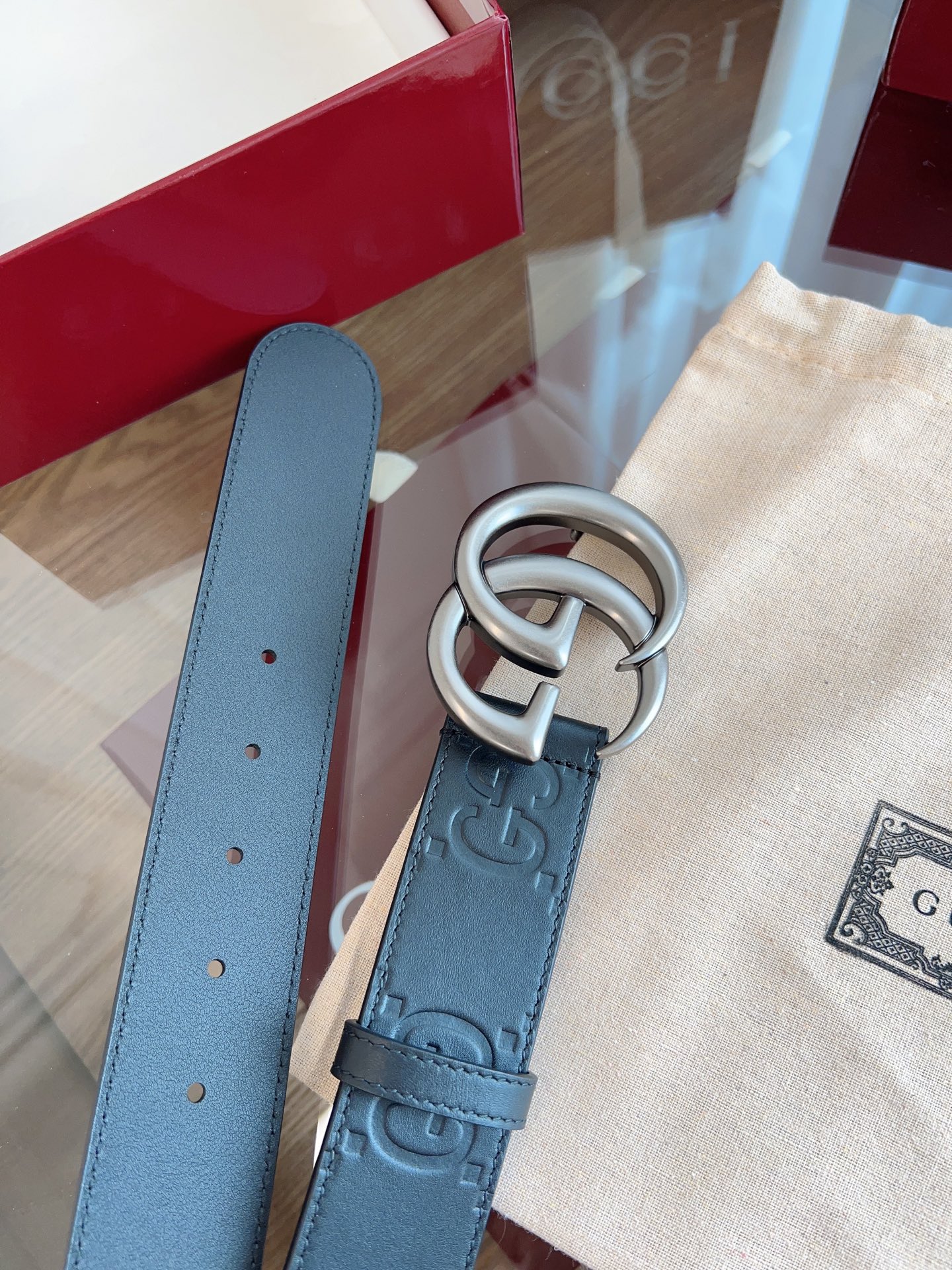 Gucci Basic Belt Cow Leather M-l