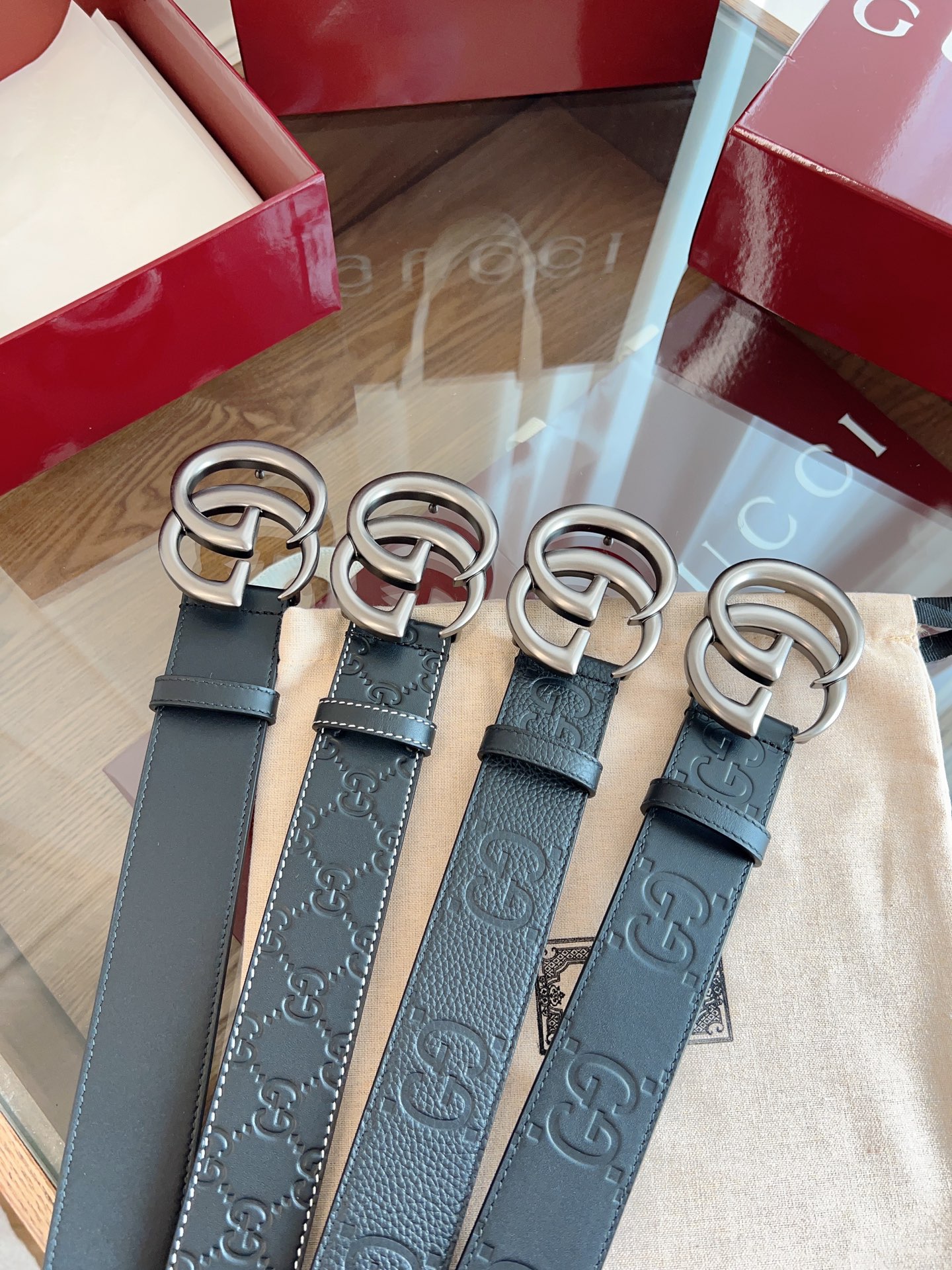 Gucci Basic Belt Cow Leather M-l