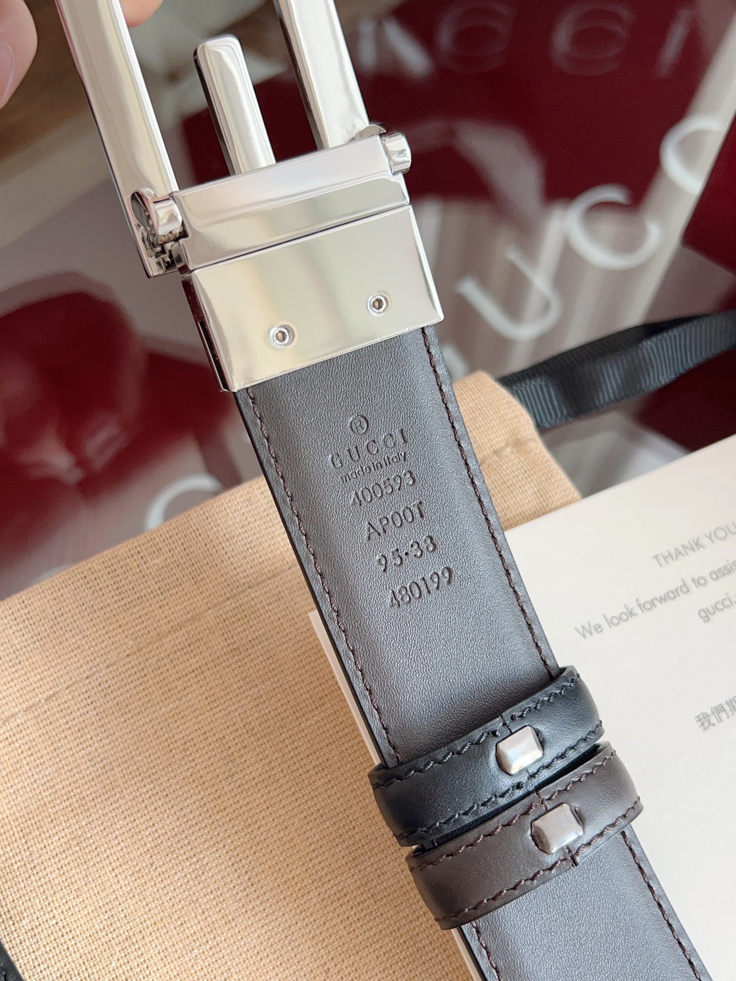 Gucci Basic Belt Cow Leather M