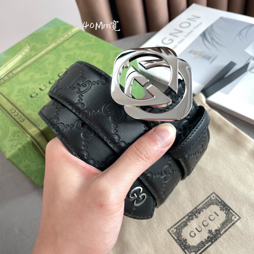 Gucci Leather Belt Cow Leather M