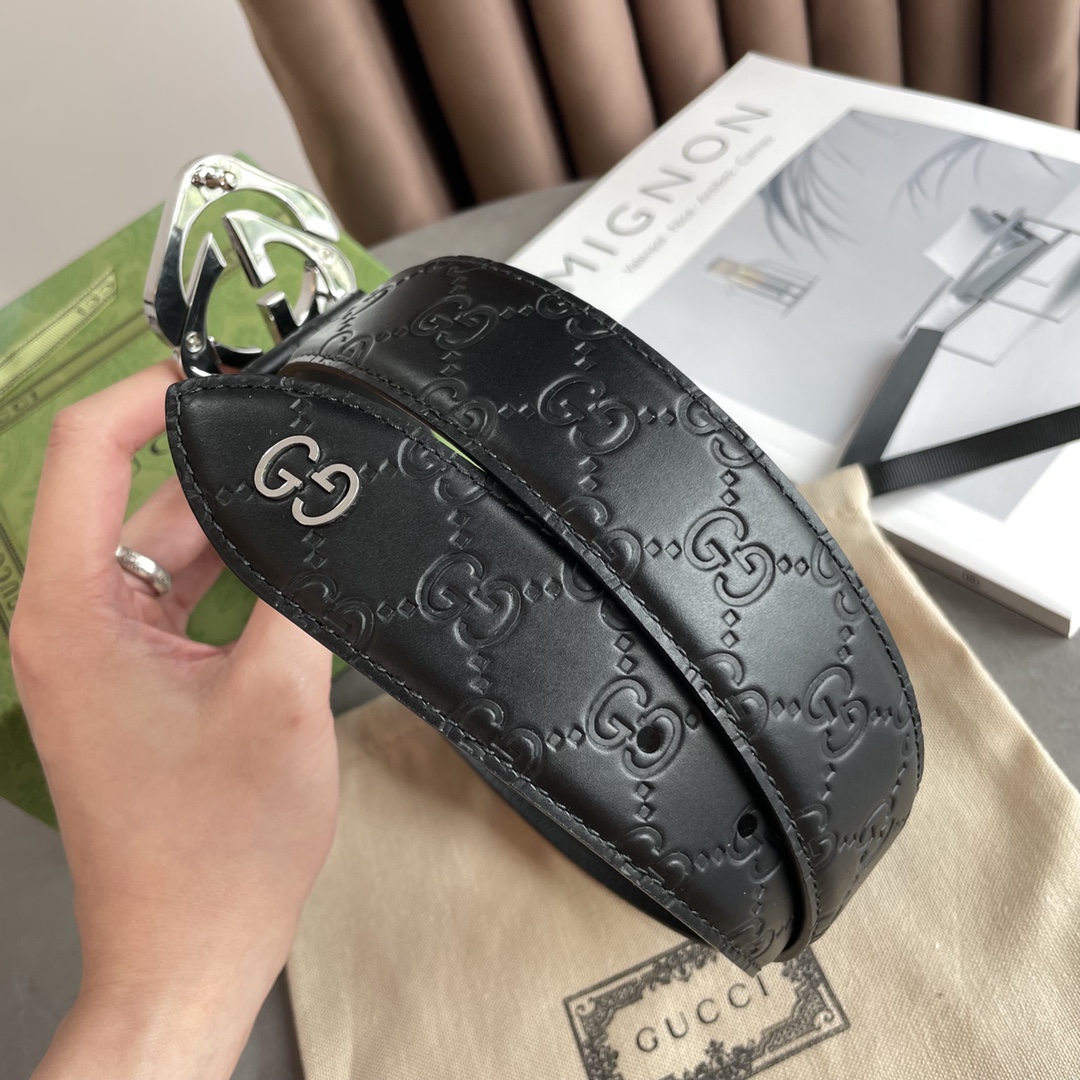 Gucci Leather Belt Cow Leather M