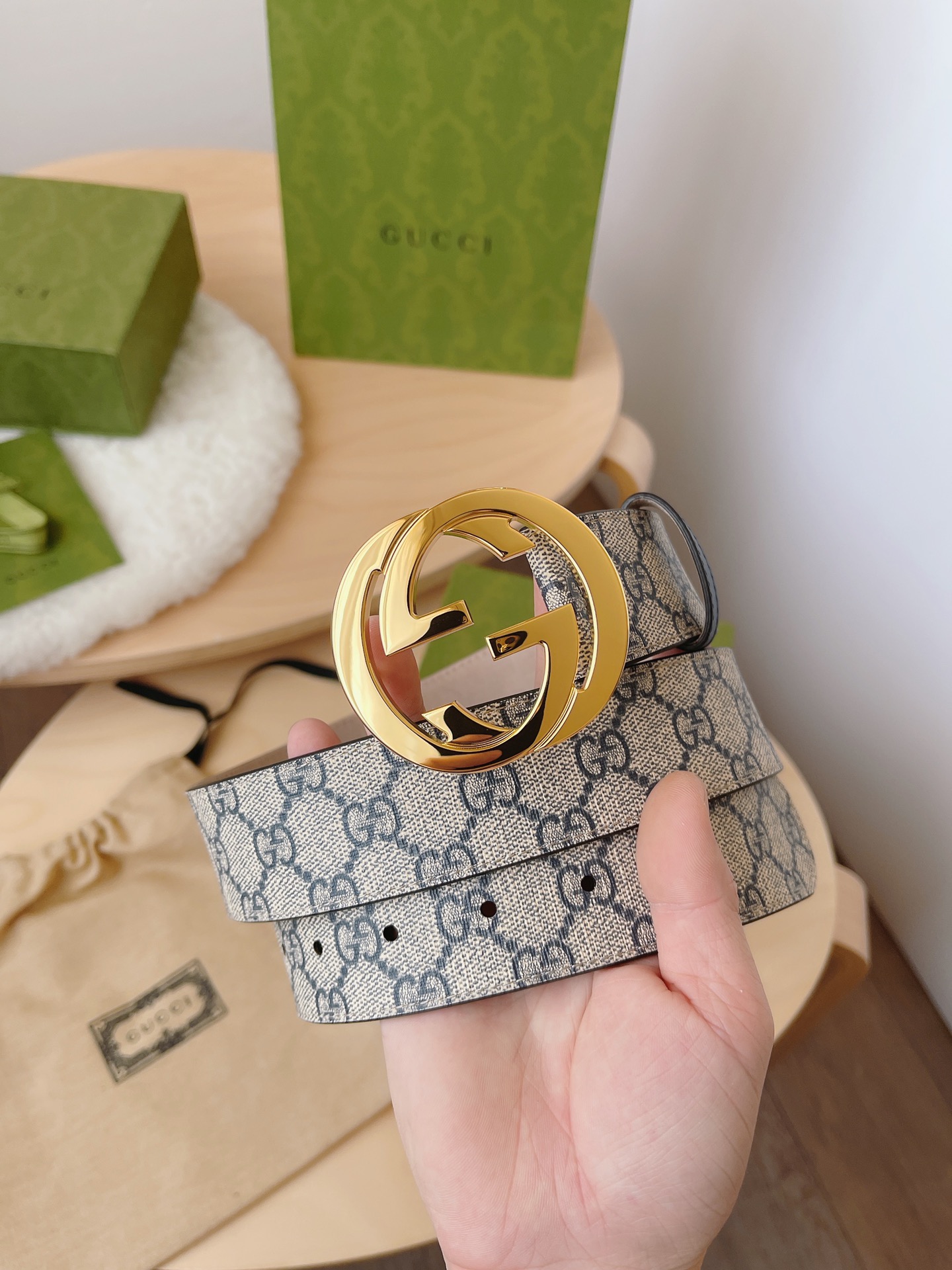 Gucci Basic Belt Canvas Black S-m