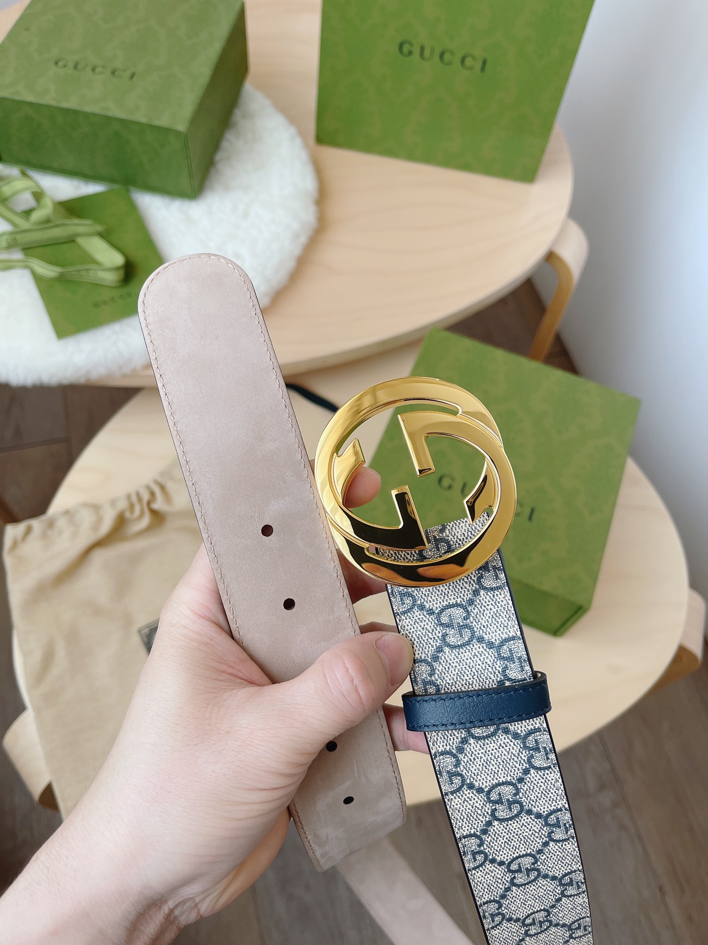 Gucci Basic Belt Canvas Black S-m