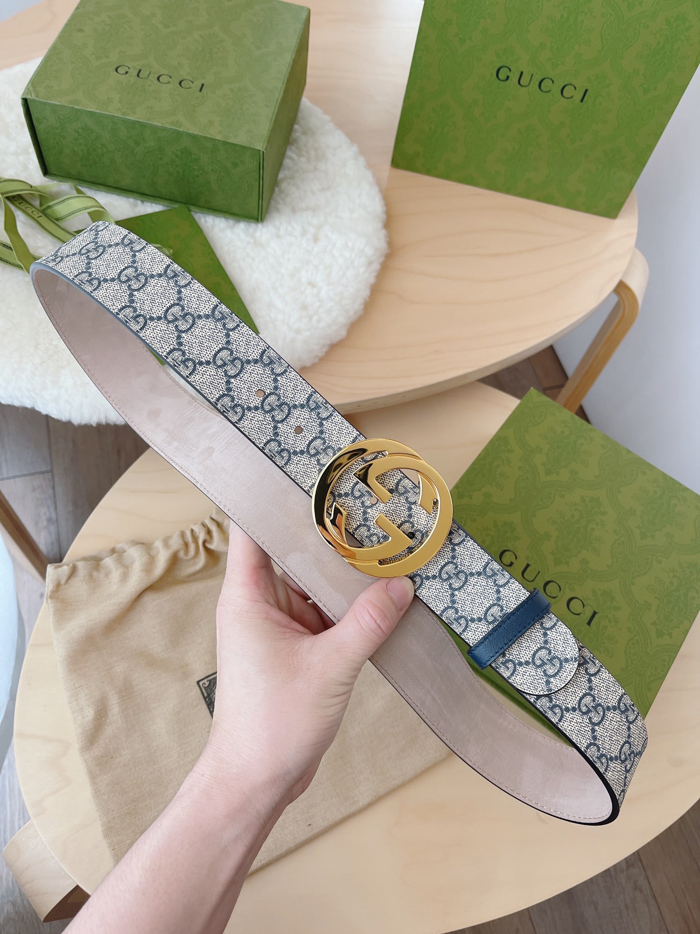 Gucci Basic Belt Canvas Black S-m